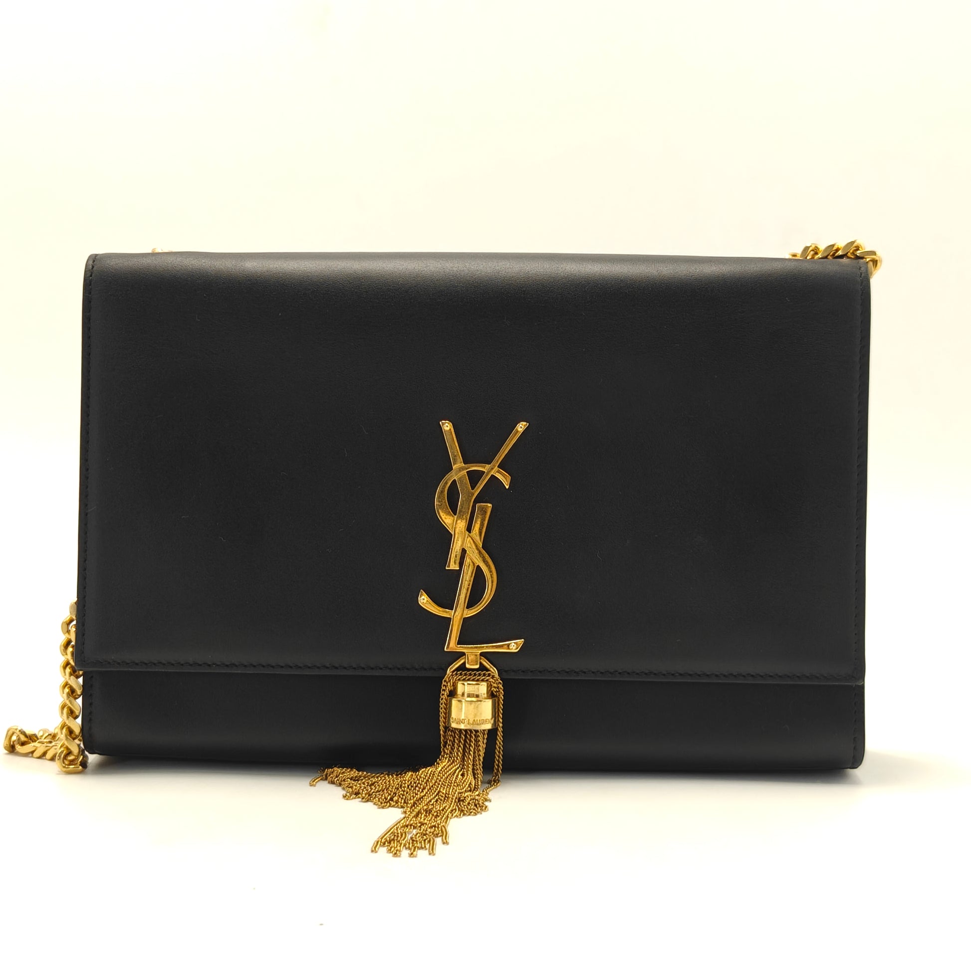 Classic Monogram Tassel Crossbody Bag Leather Medium