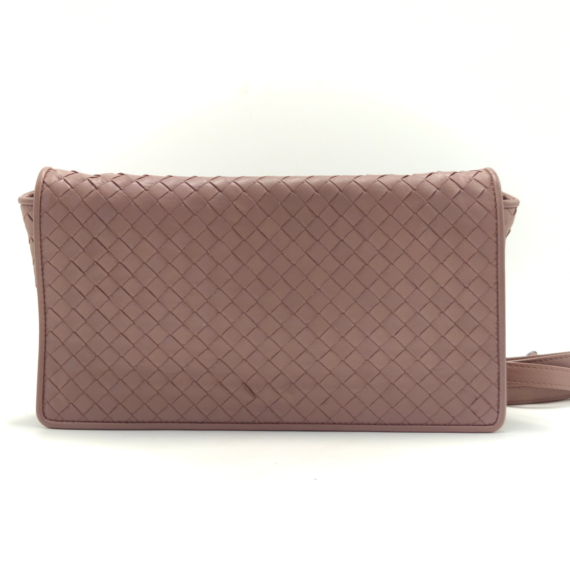 Intrecciato Shoulder Bag in Indie Pink
