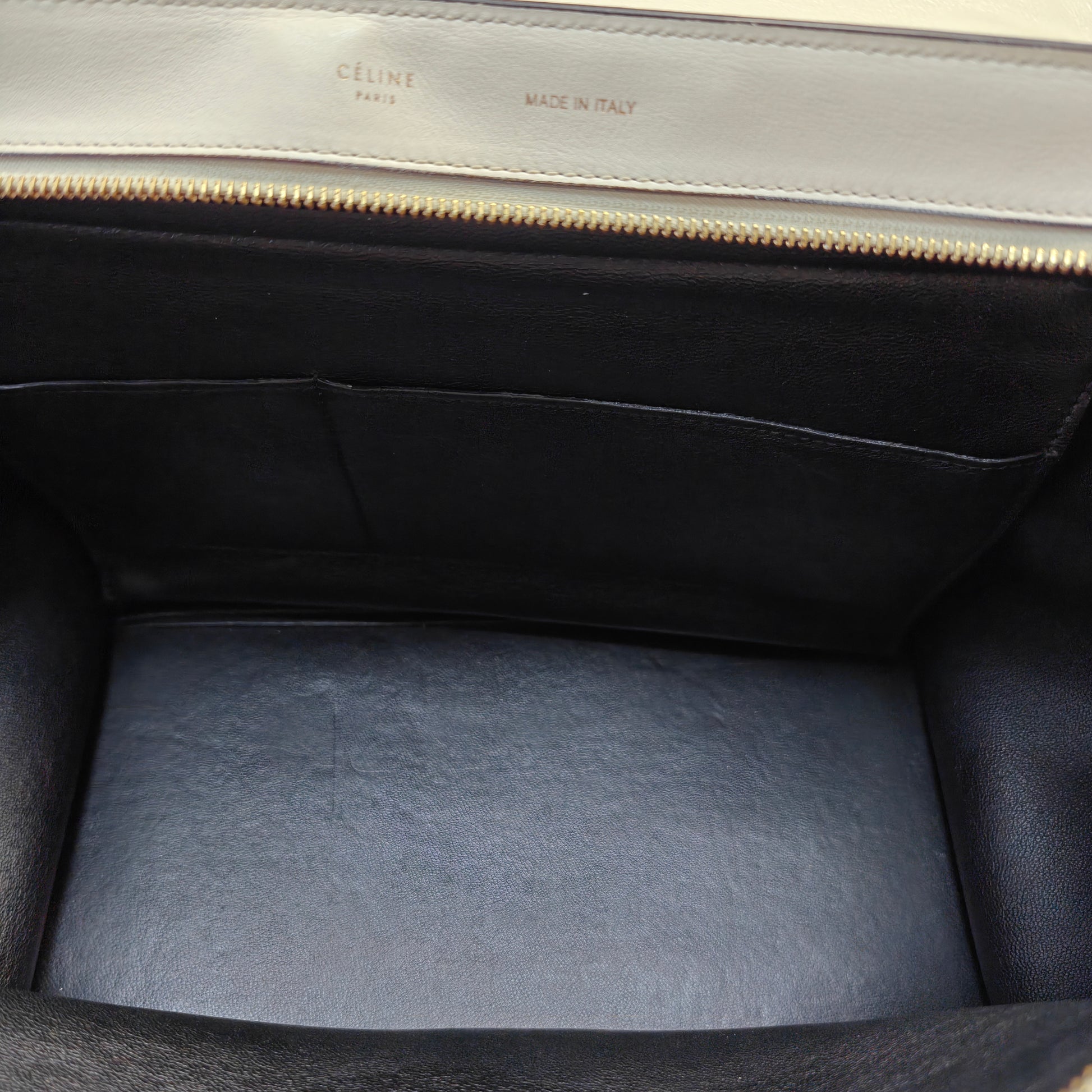 Calfskin Suede Whipsnake Medium Trapeze Black White