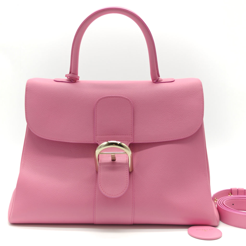 Pink Leather Brilliant Sellier Top Handle Bag
