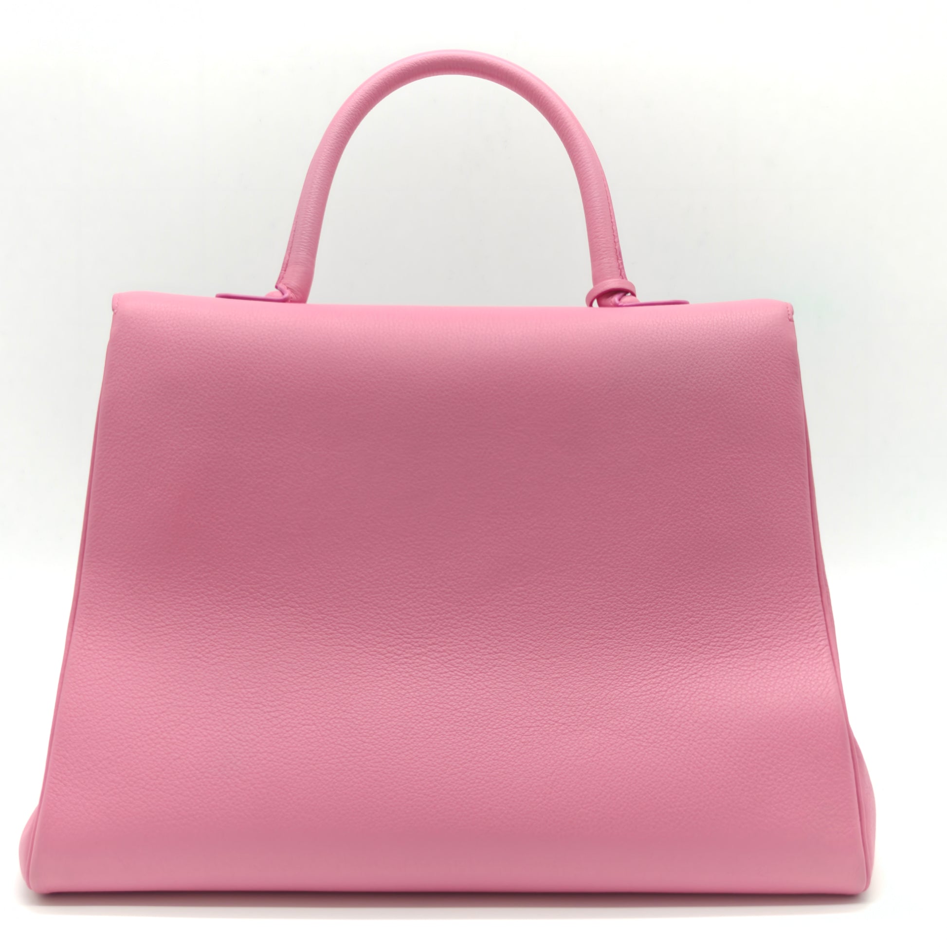 Pink Leather Brilliant Sellier Top Handle Bag