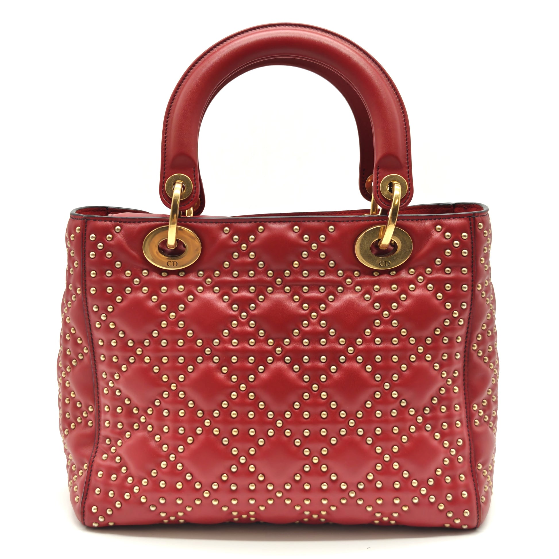 Supple Lady Dior Bag Cannage Studded Lambskin Medium
