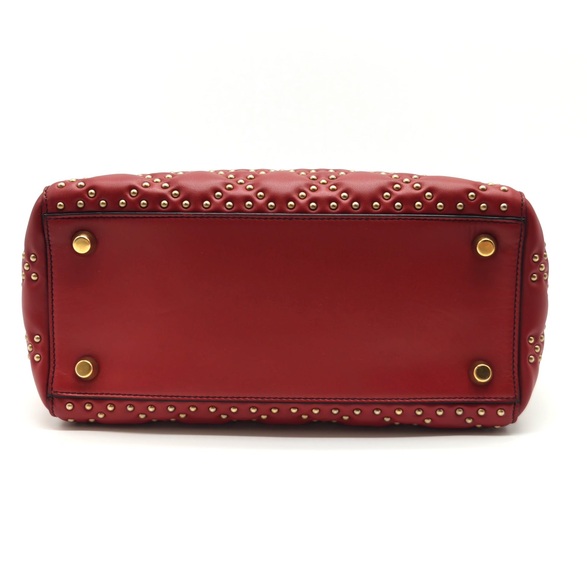 Supple Lady Dior Bag Cannage Studded Lambskin Medium