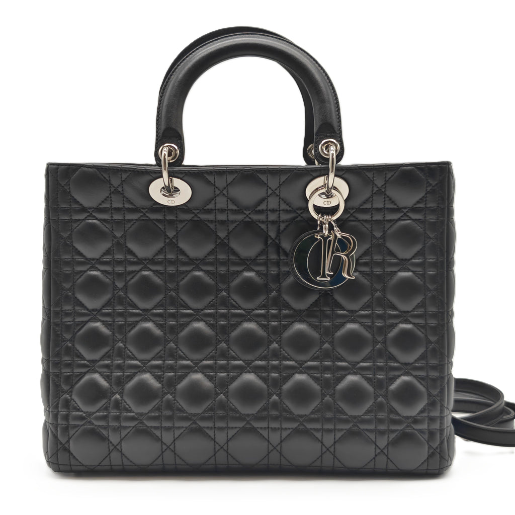 Lady Dior Bag Cannage Quilt Lambskin Large