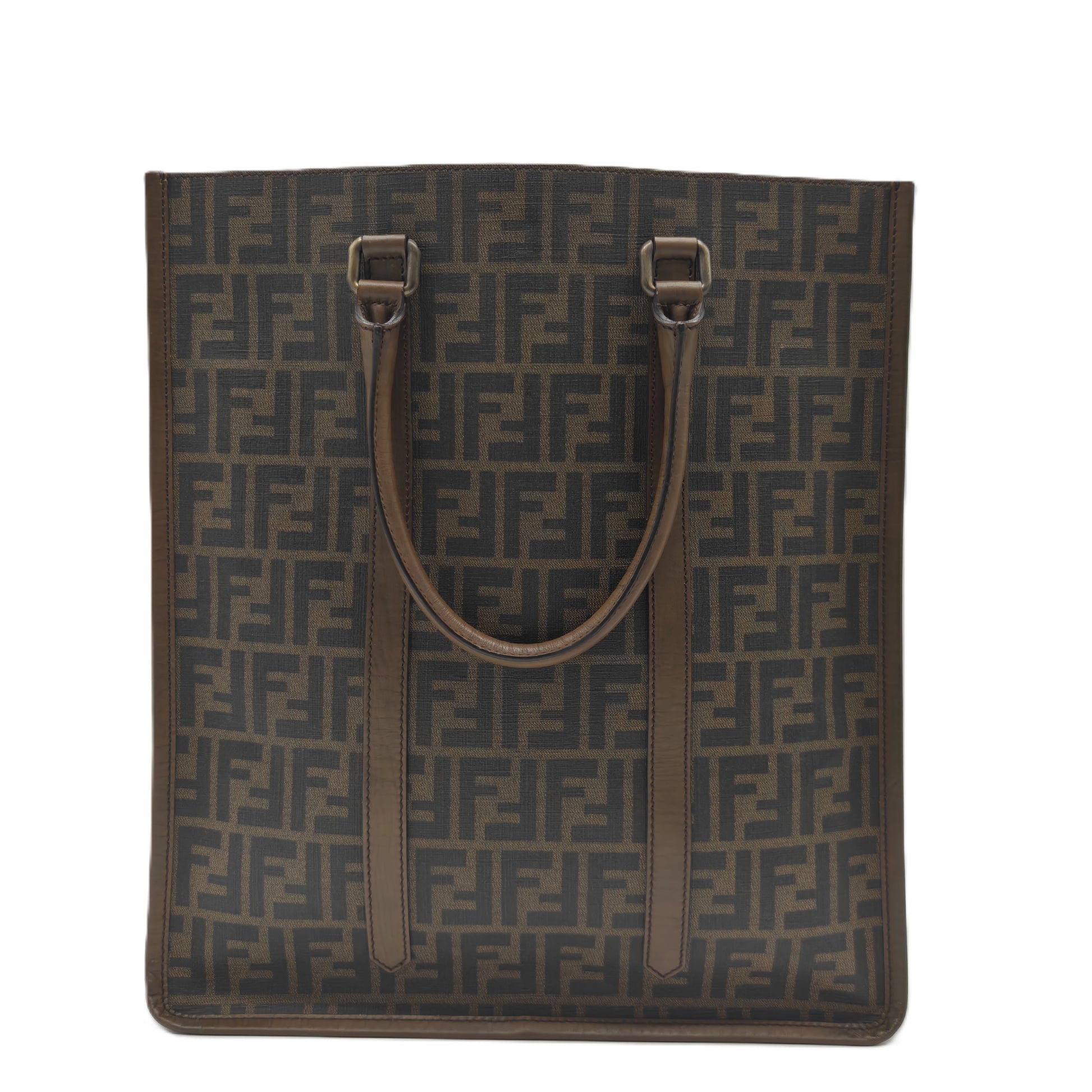 Tobacco Zucca Canvas Classico No. 5 Vertical Tote Bag