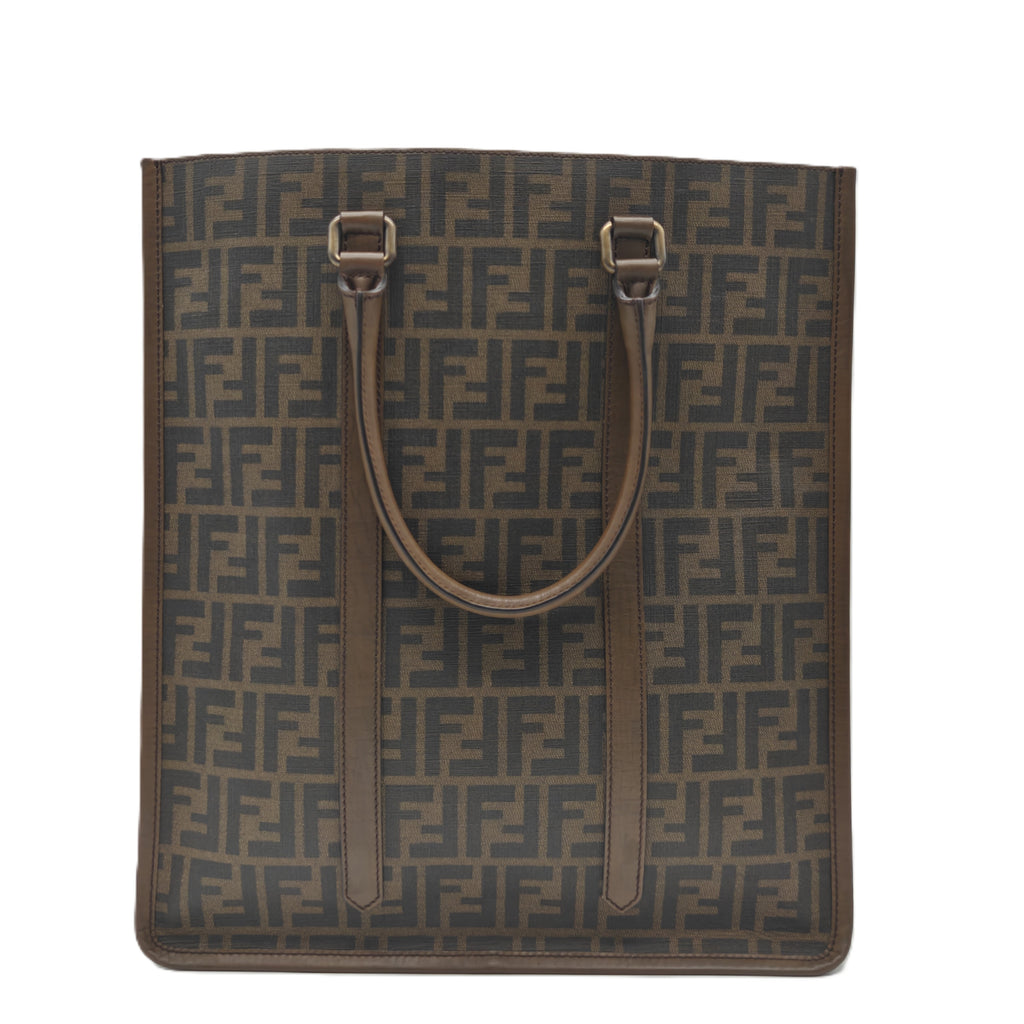 Tobacco Zucca Canvas Classico No. 5 Vertical Tote Bag