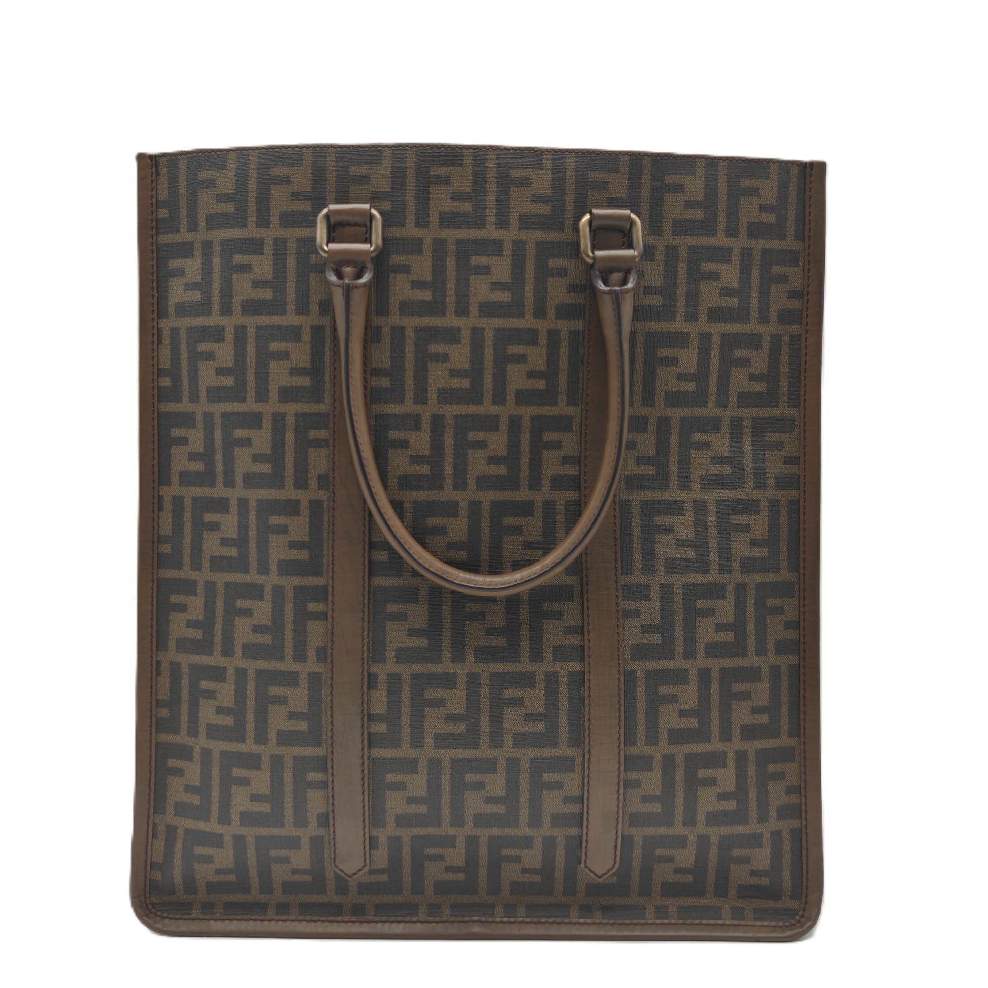 Tobacco Zucca Canvas Classico No. 5 Vertical Tote Bag