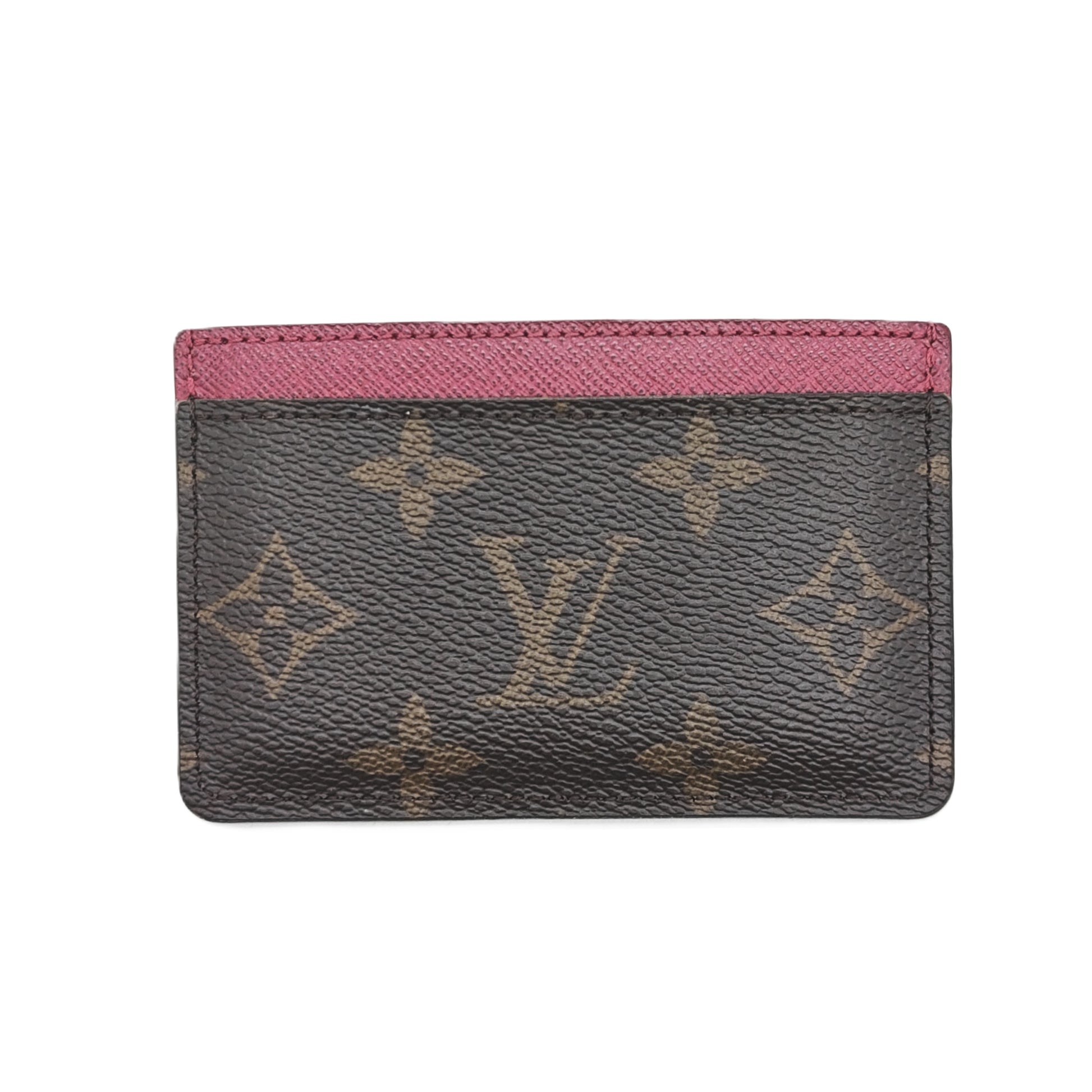 Brown Monogram Card Holder