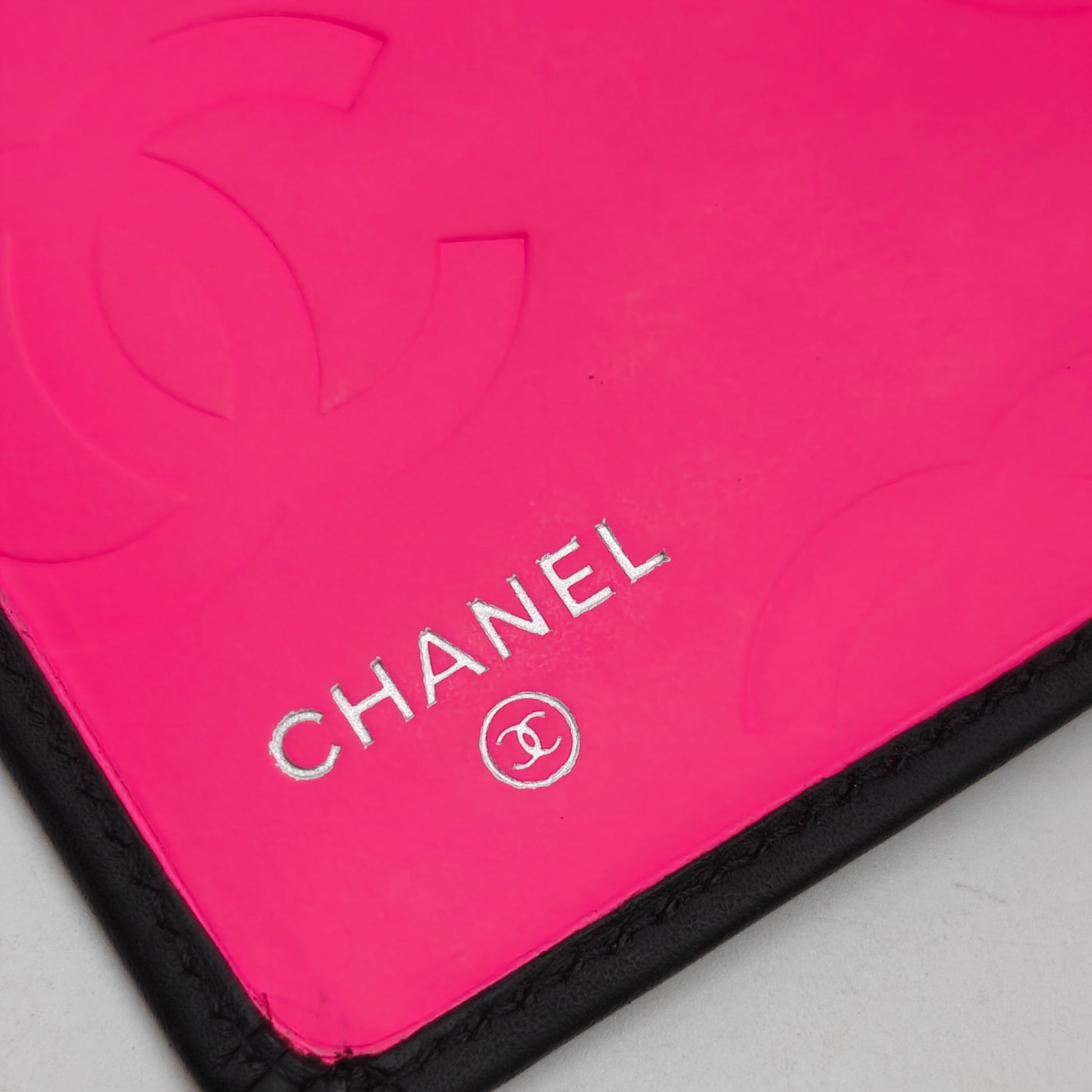 Black Quilted Leather Cambon Long Wallet