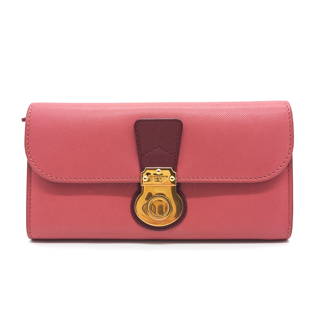 Pink Leather Halton Continental Wallet