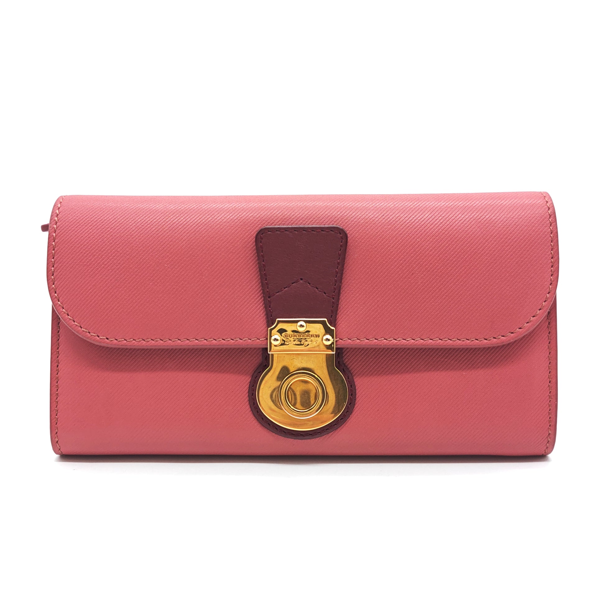 Pink Leather Halton Continental Wallet