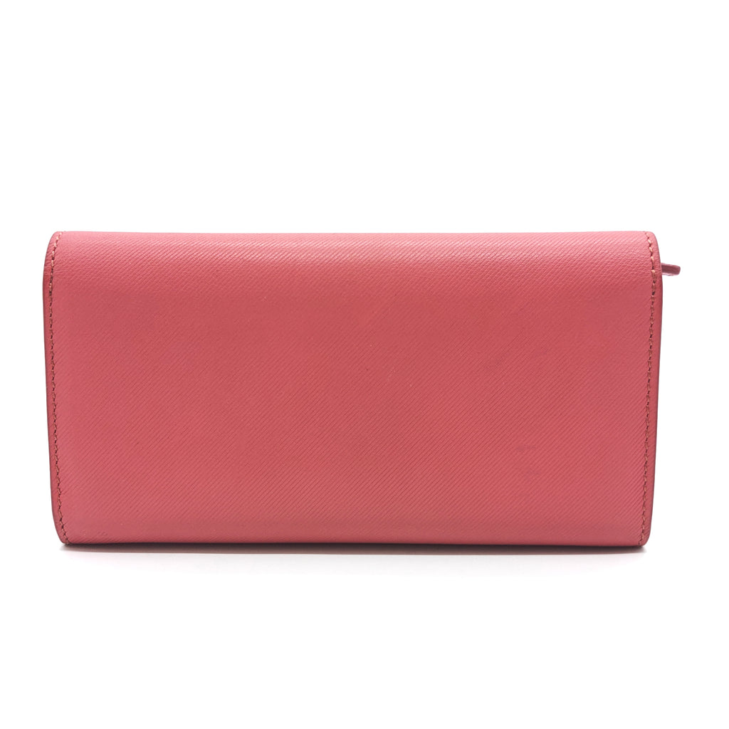 Pink Leather Halton Continental Wallet