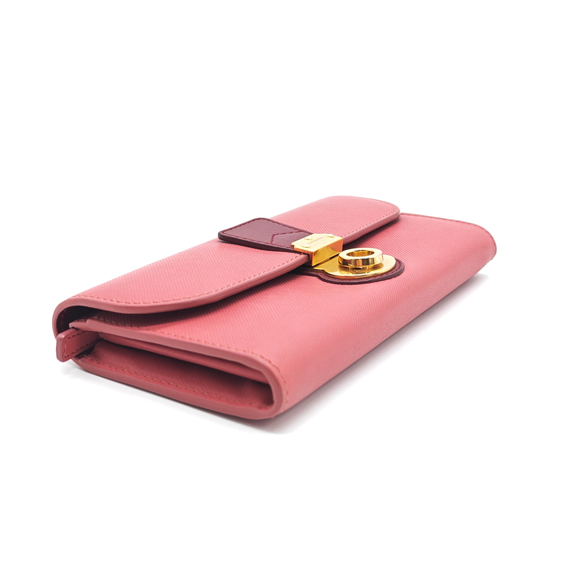 Pink Leather Halton Continental Wallet