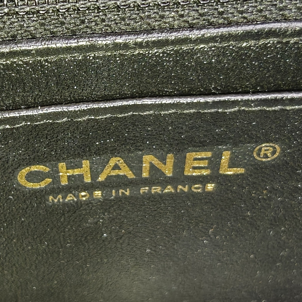 chevron Quiled Large Mini Flap Bag