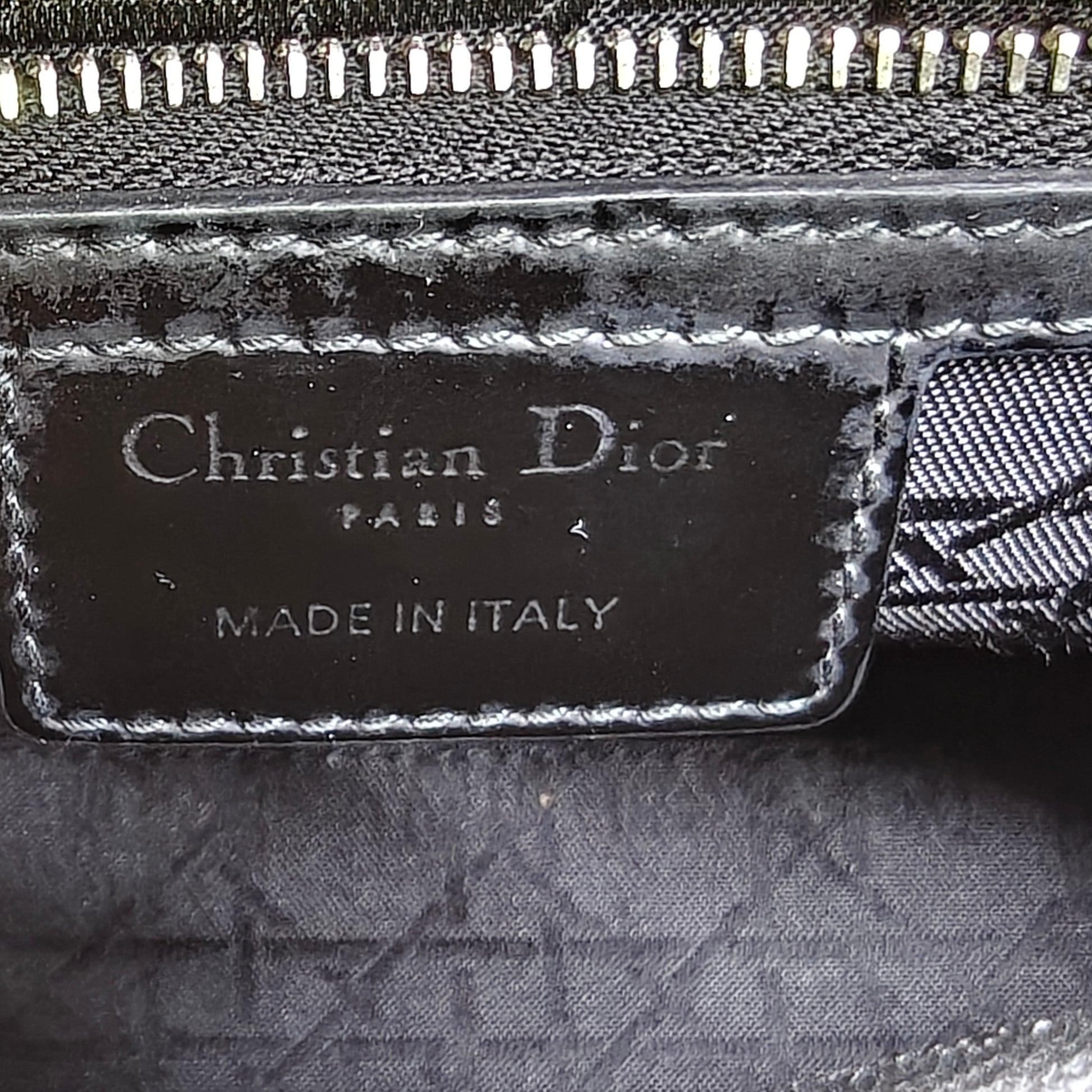 Lady Dior Bag Cannage Quilt Patent Medium