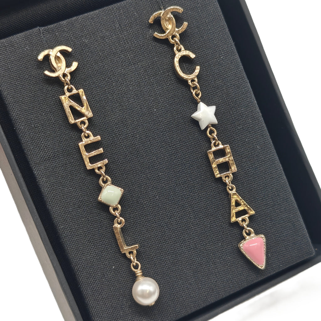 Timeless Brincos Longos Coco Mark earring