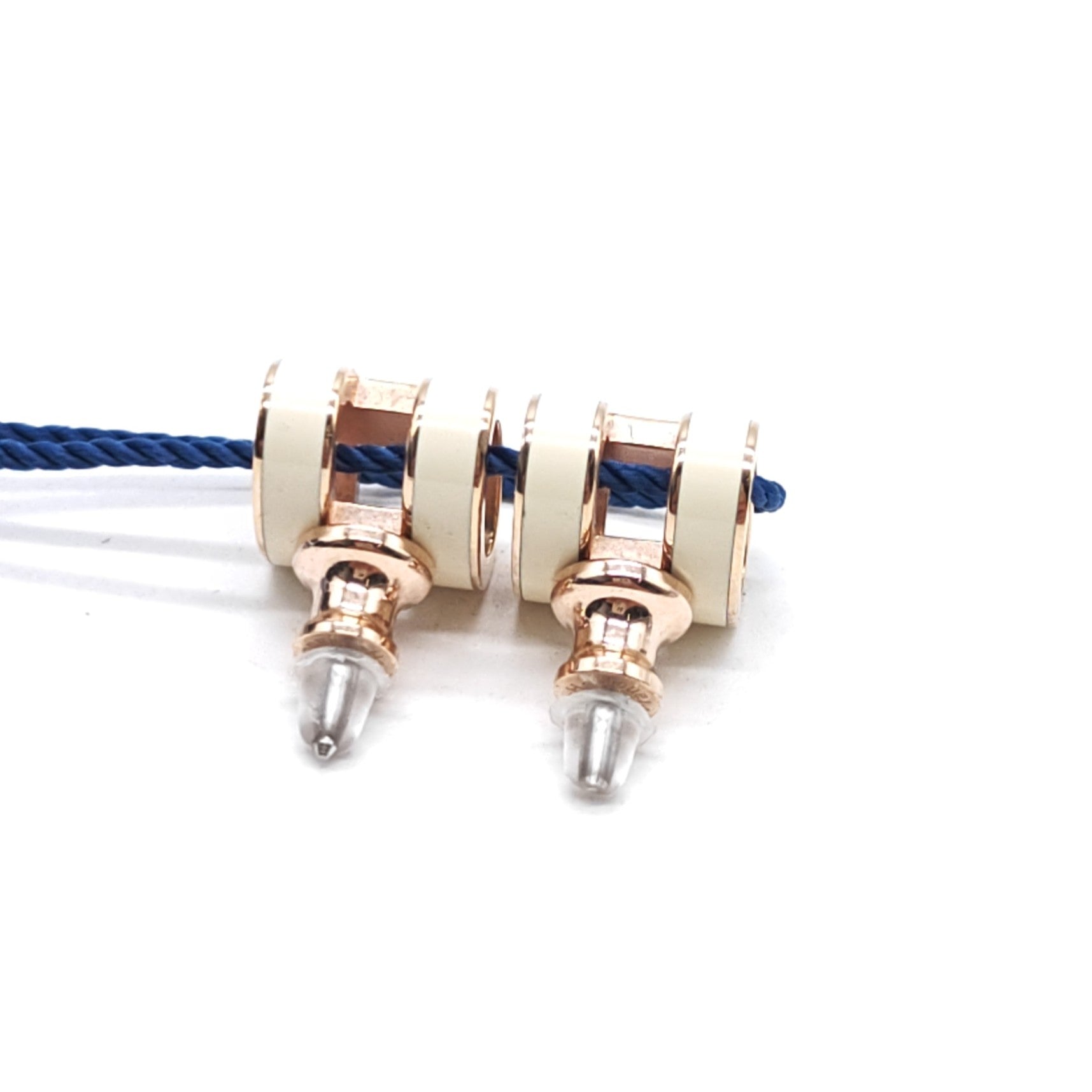 Pop H Earrings Enamel Gold-Tone Metal twins