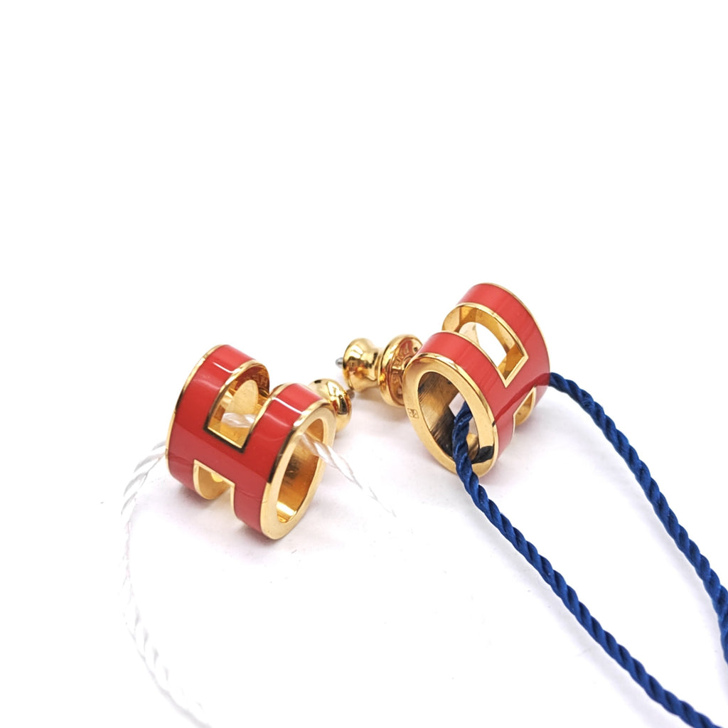 Mini Pop H Earrings Rouge Vif Twins