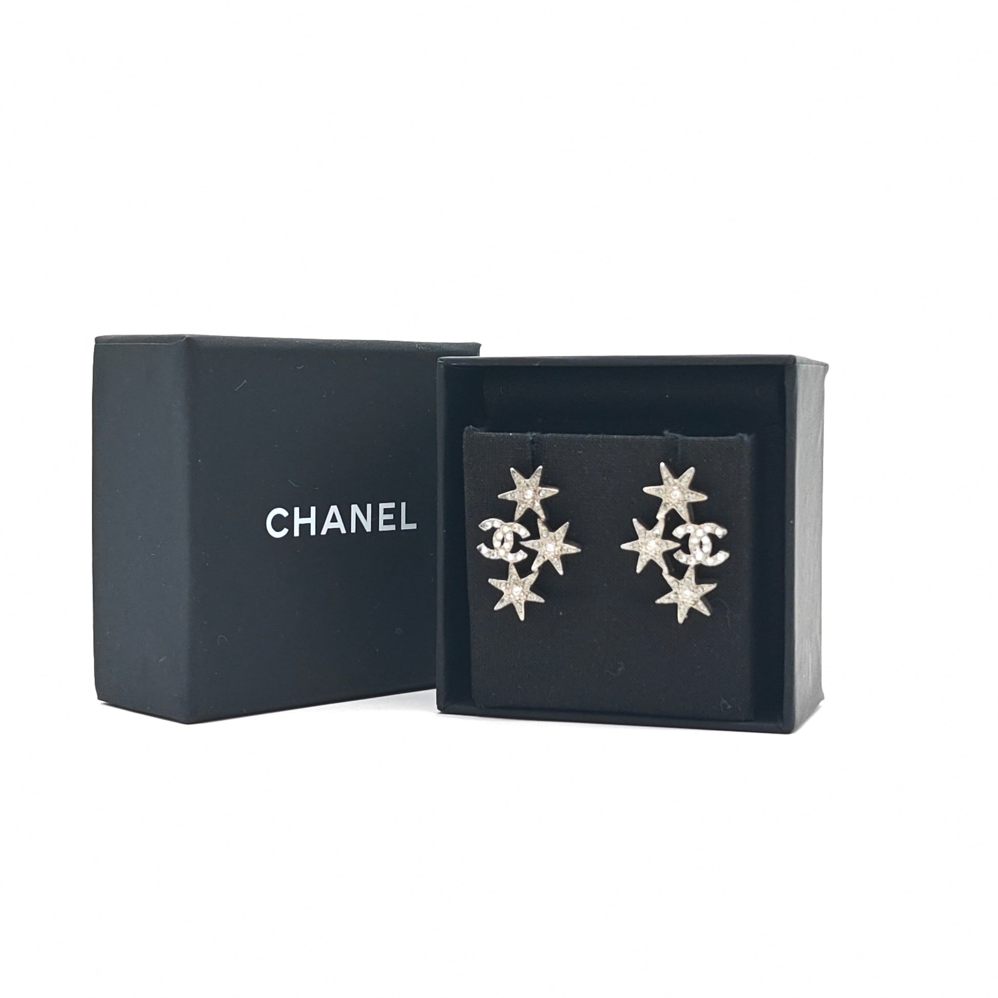 Strass CC Star Stud Earrings