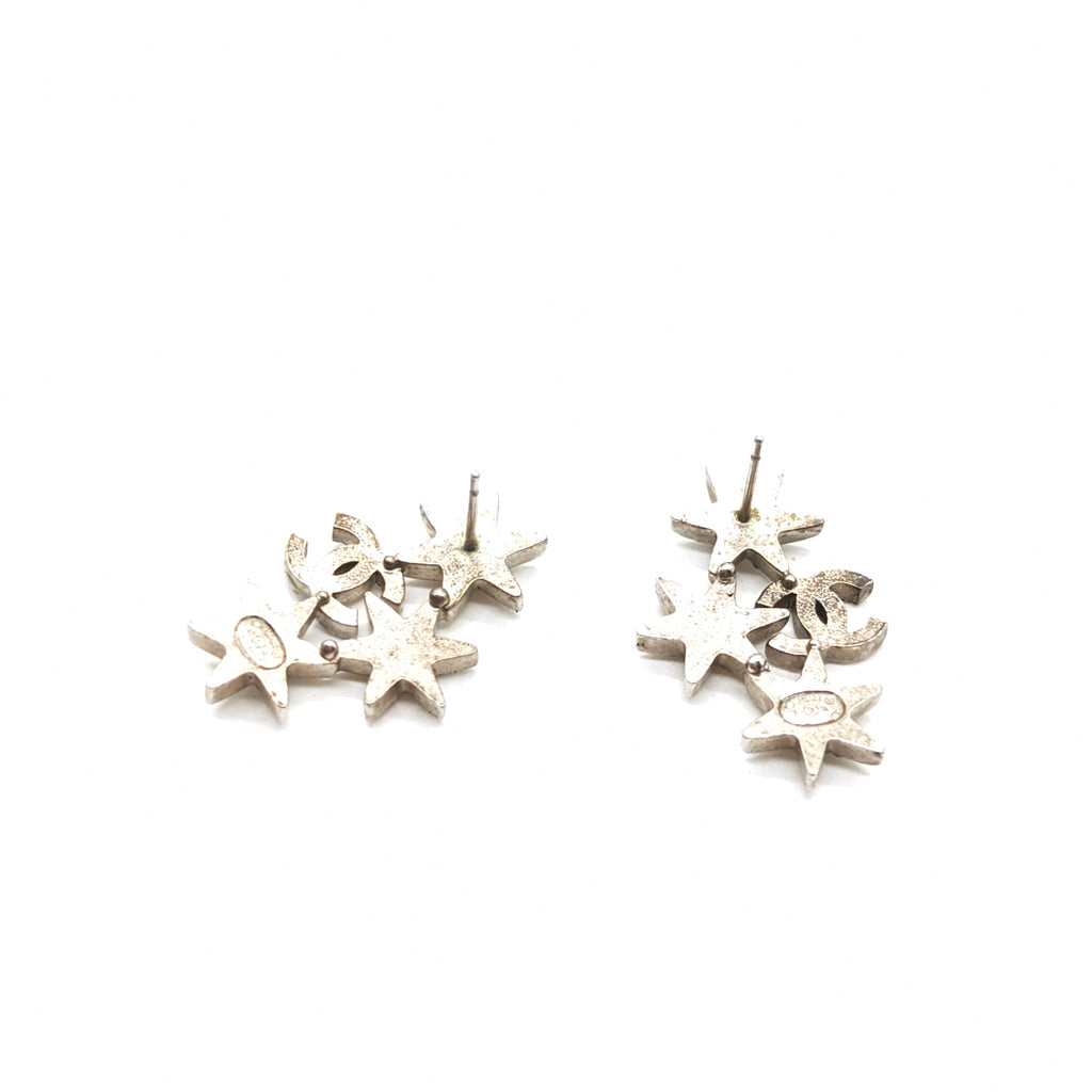 Strass CC Star Stud Earrings