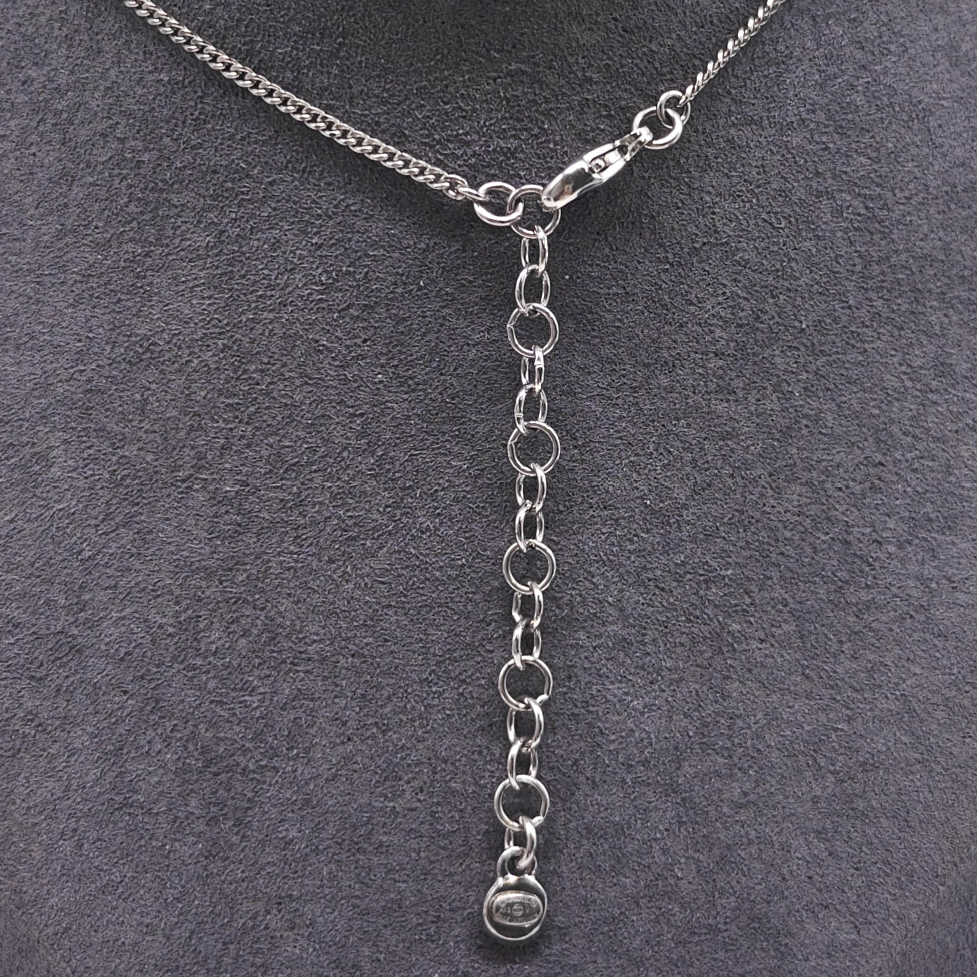 Coco Mark Rhinestone Necklace in Silver