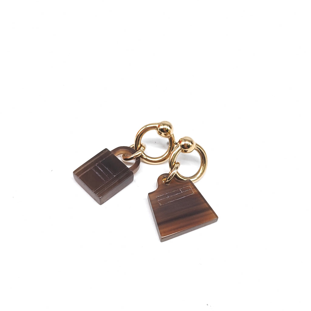 Horn Amulette Maroquinier Drop Earrings