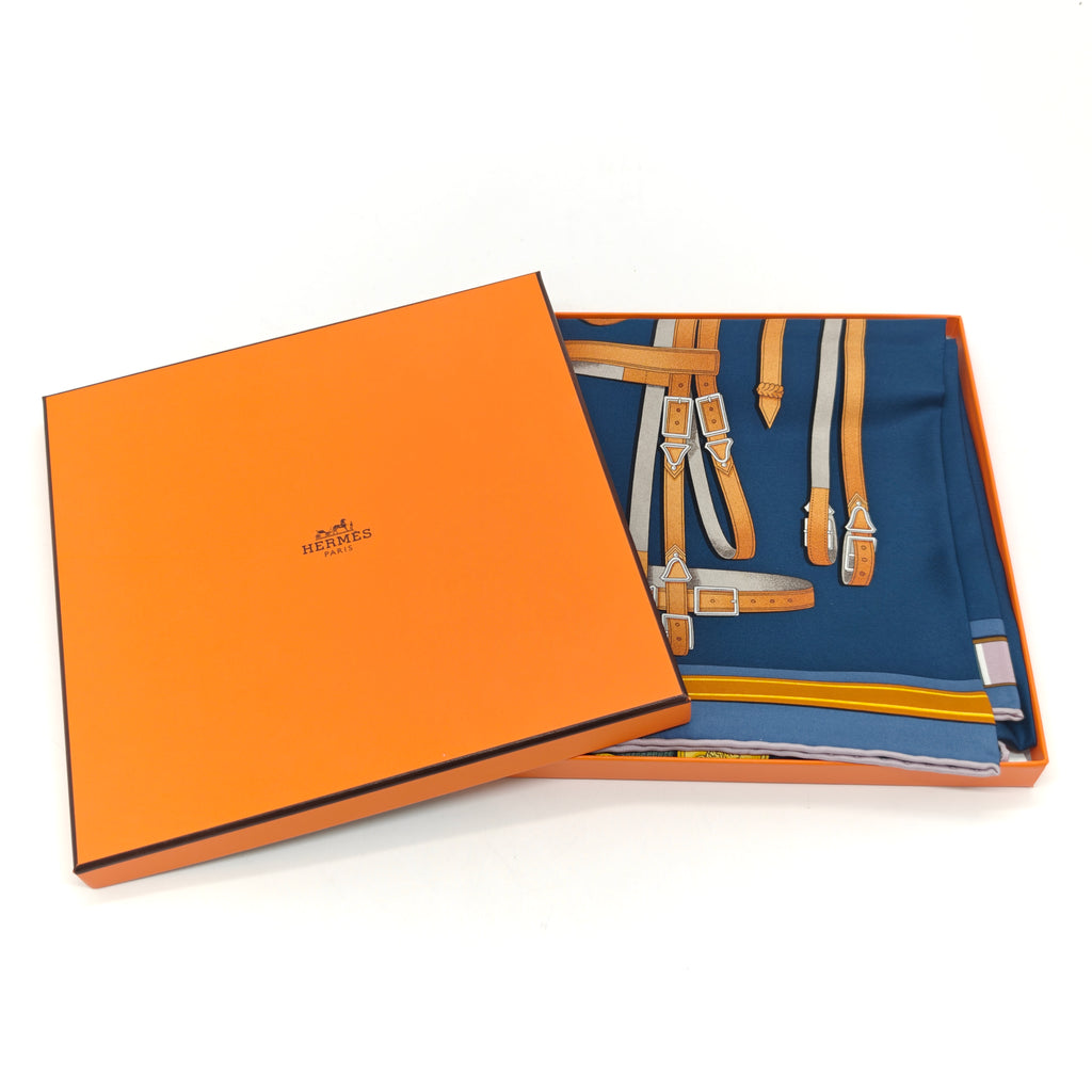 Lettres Equestre Silk Scarf Twins LDJ3287