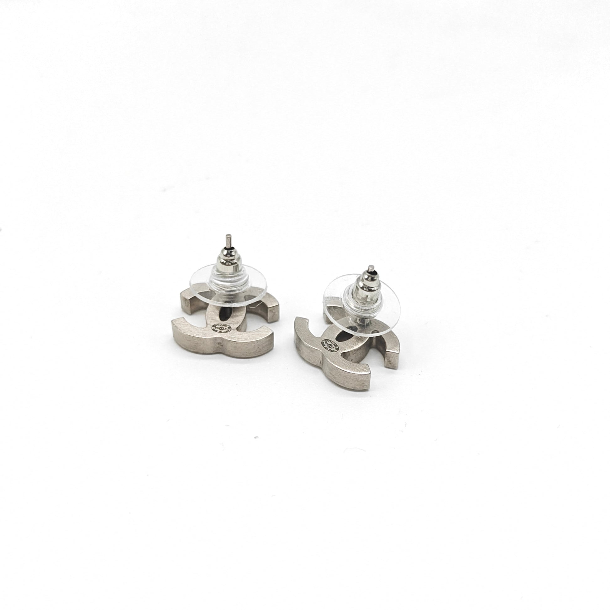Chanel Baguette Crystal CC Stud Earrings W21525