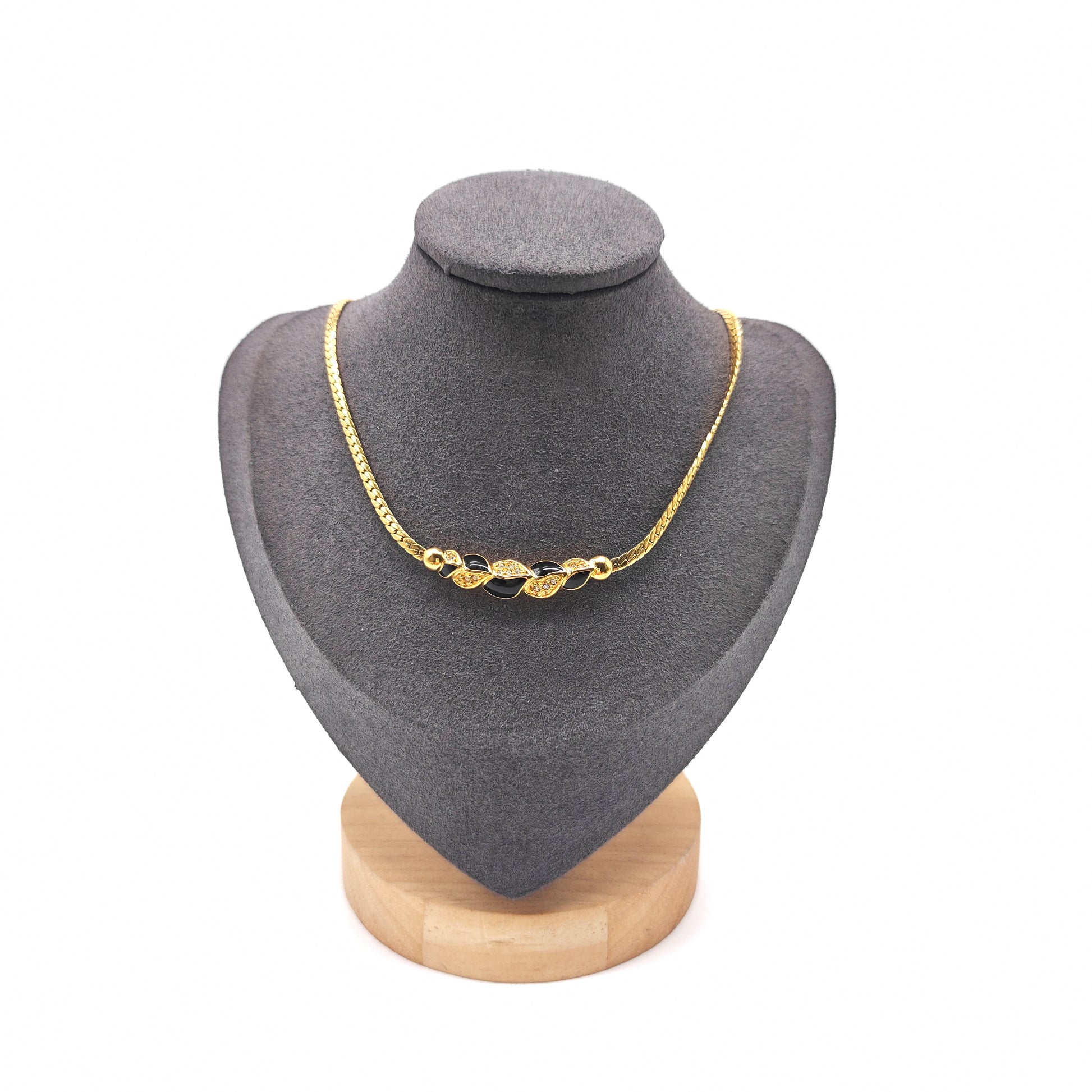 Christian Dior Enamel & Crystal Link Choker / Collar Necklace W21555