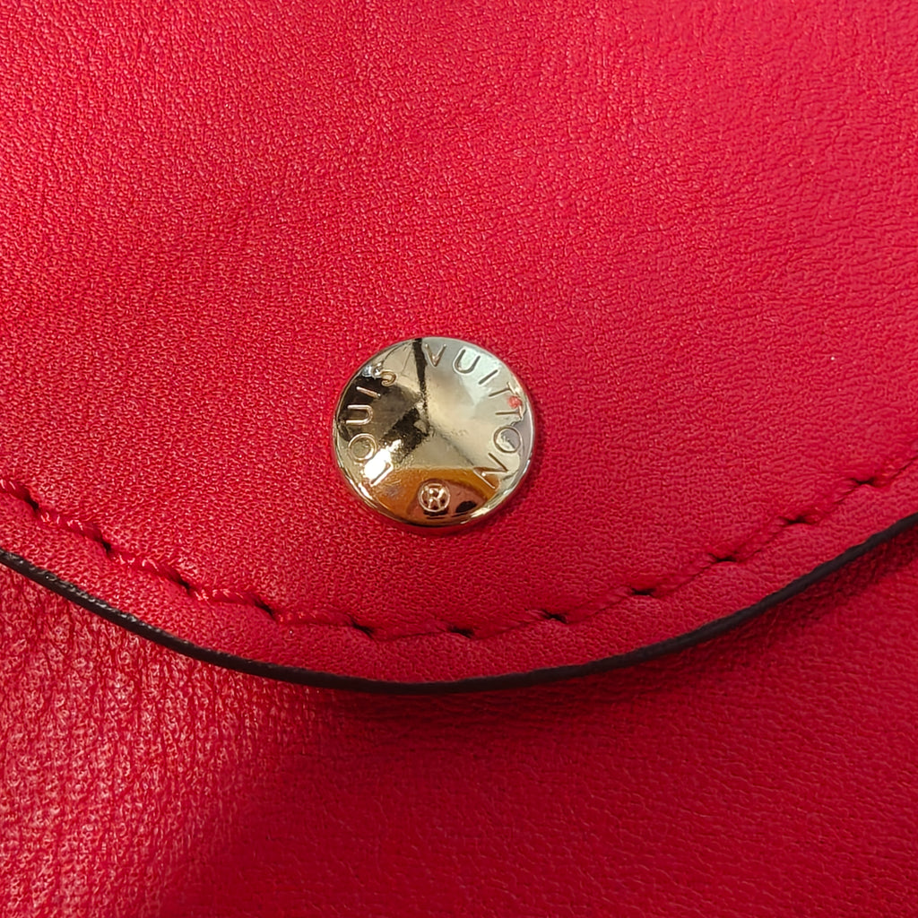Louis Vuitton Veau Cachemire Chinese New Year Dog Envelope Pouch Red W21719