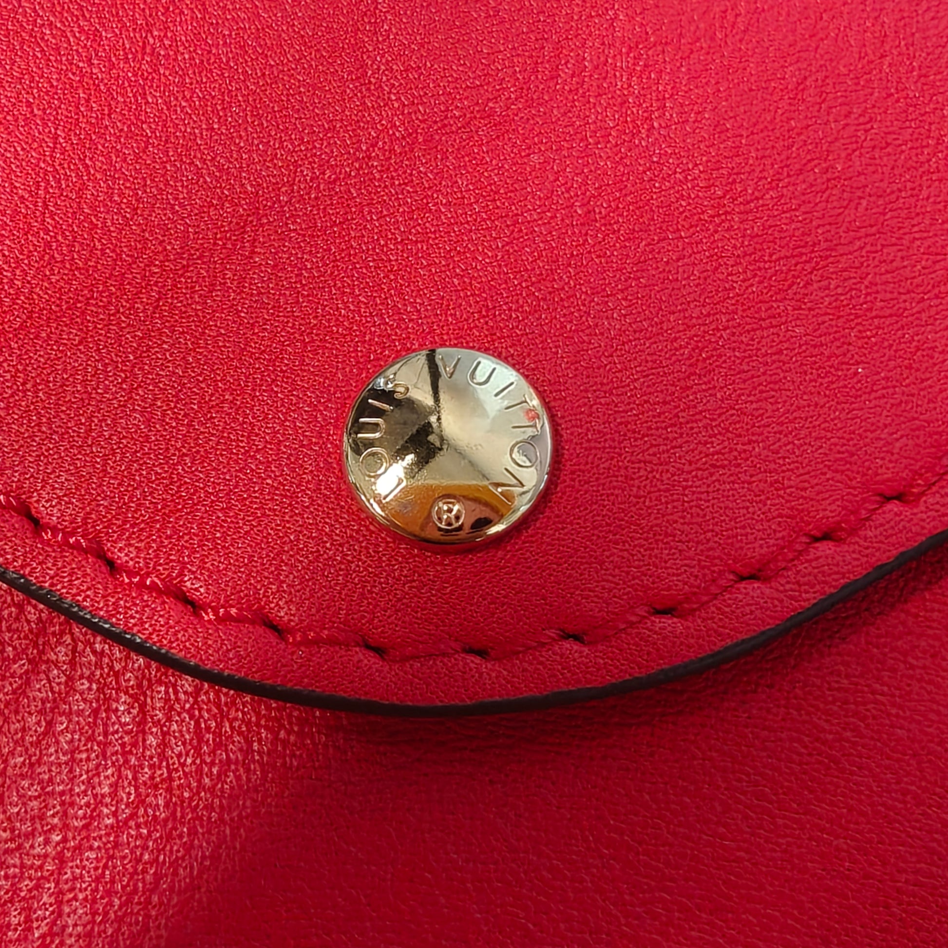 Louis Vuitton Veau Cachemire Chinese New Year Dog Envelope Pouch Red W21719