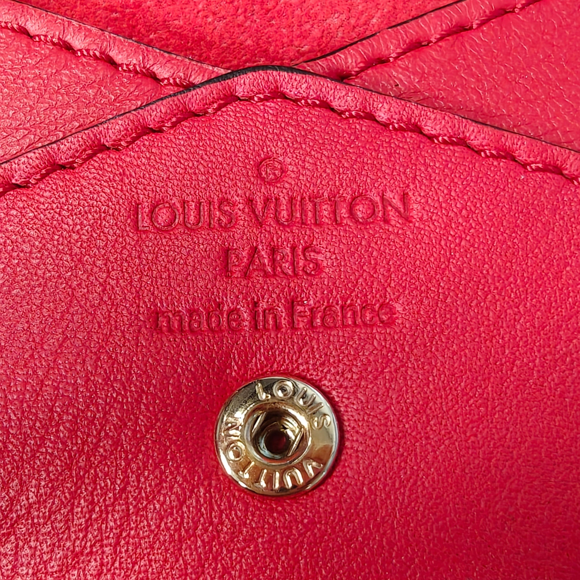 Louis Vuitton Veau Cachemire Chinese New Year Dog Envelope Pouch Red W21719