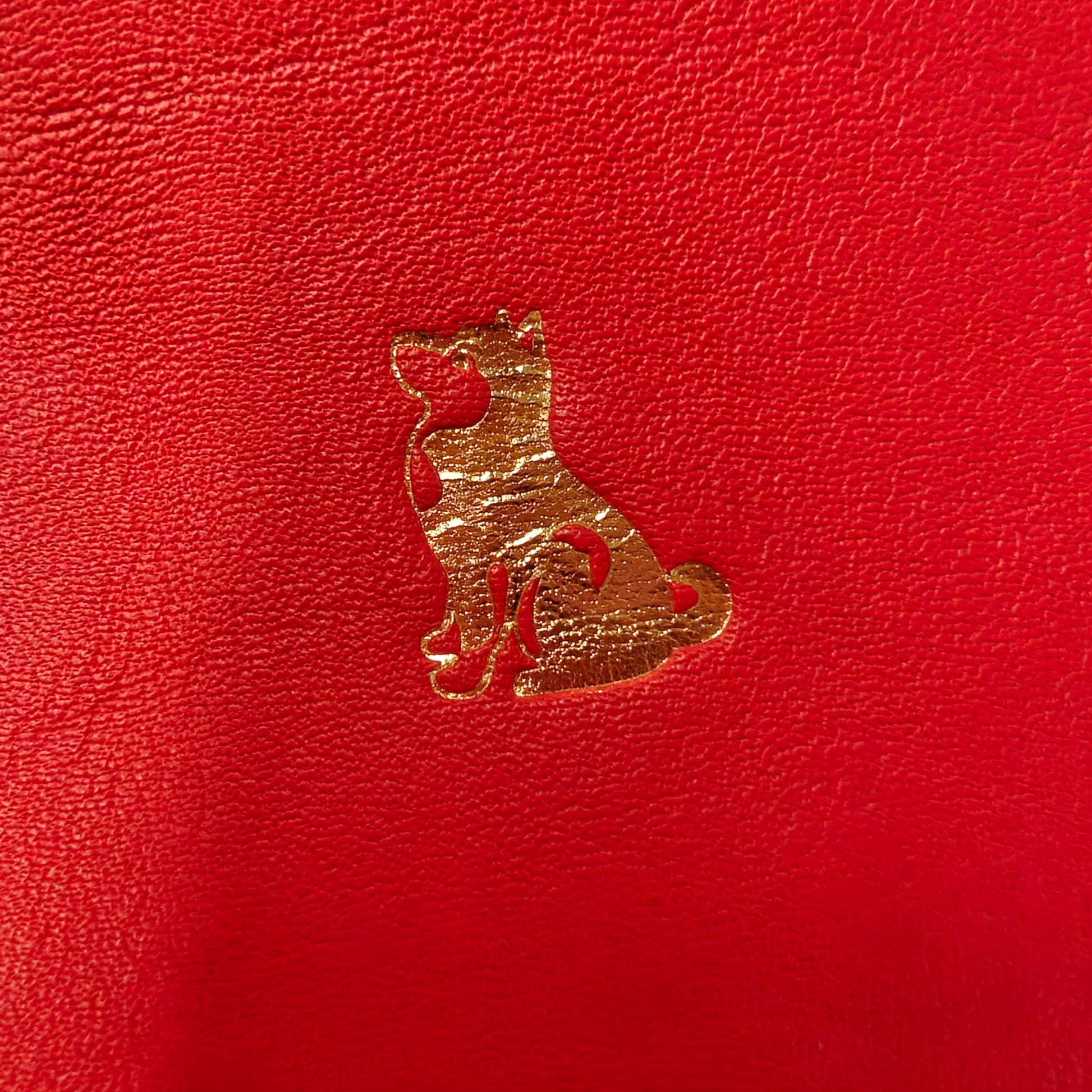 Louis Vuitton Veau Cachemire Chinese New Year Dog Envelope Pouch Red W21719