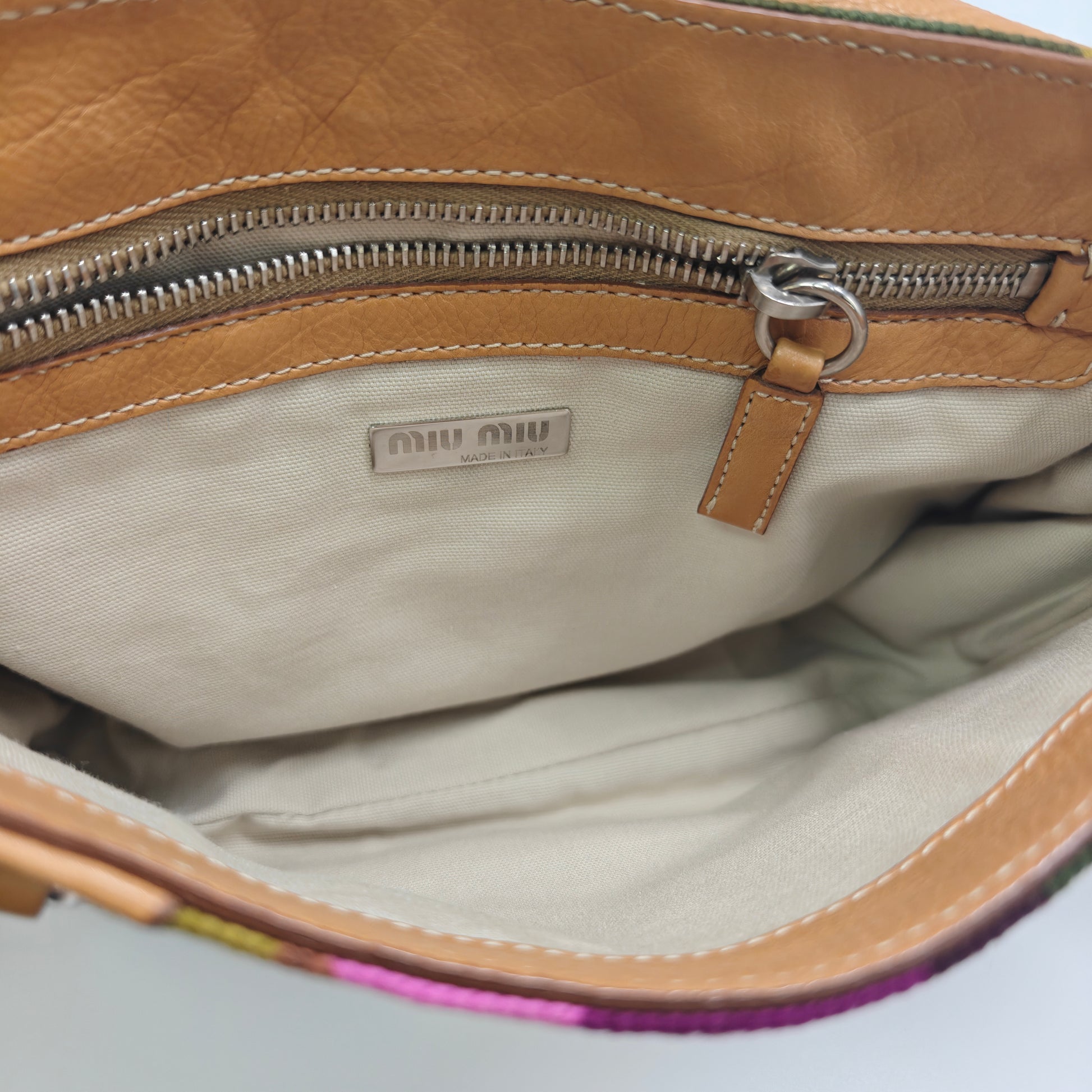 Miu Miu Metallic Leather Shoulder Bag B22255