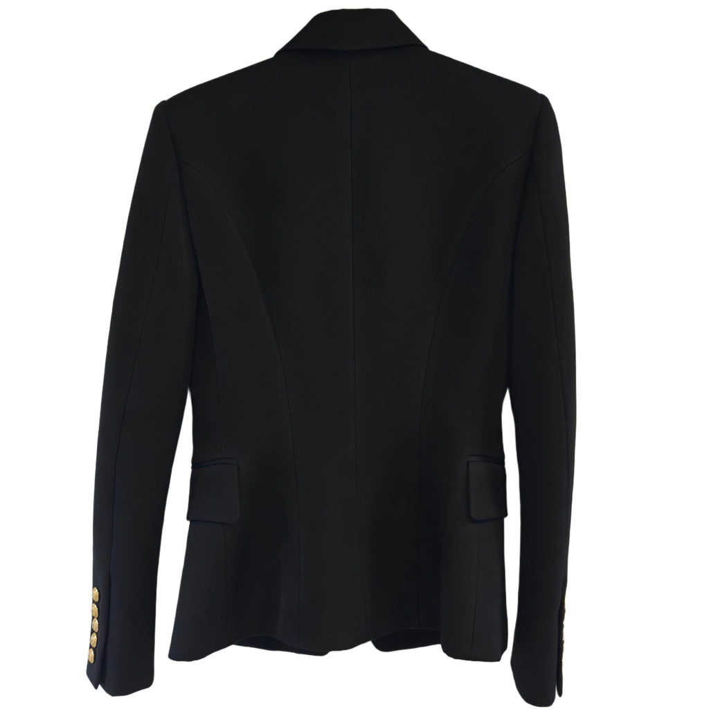 Black Iconic Double-Breasted Wool Blazer Y00003