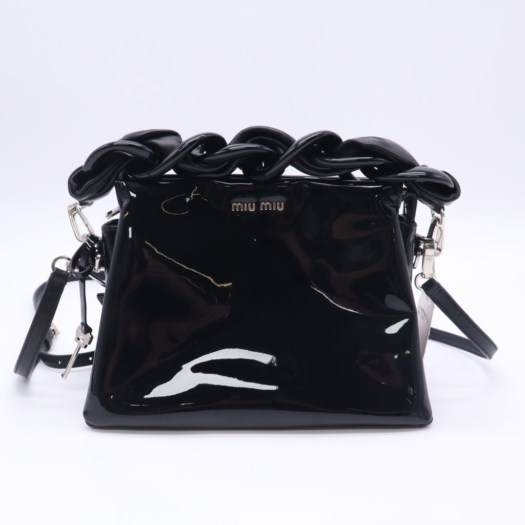 Miu Miu Patent Leather Top Handle Bag twins LDJ5830