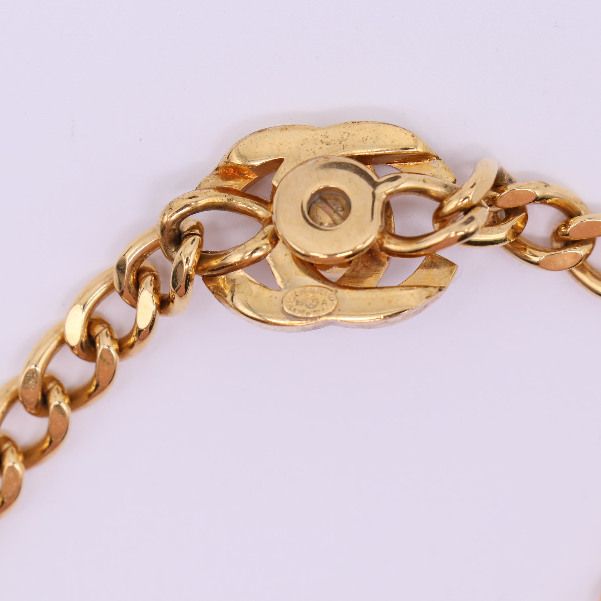 Chanel Crystal CC Chain Cuban Bracelet GoldTwins LDJ4171