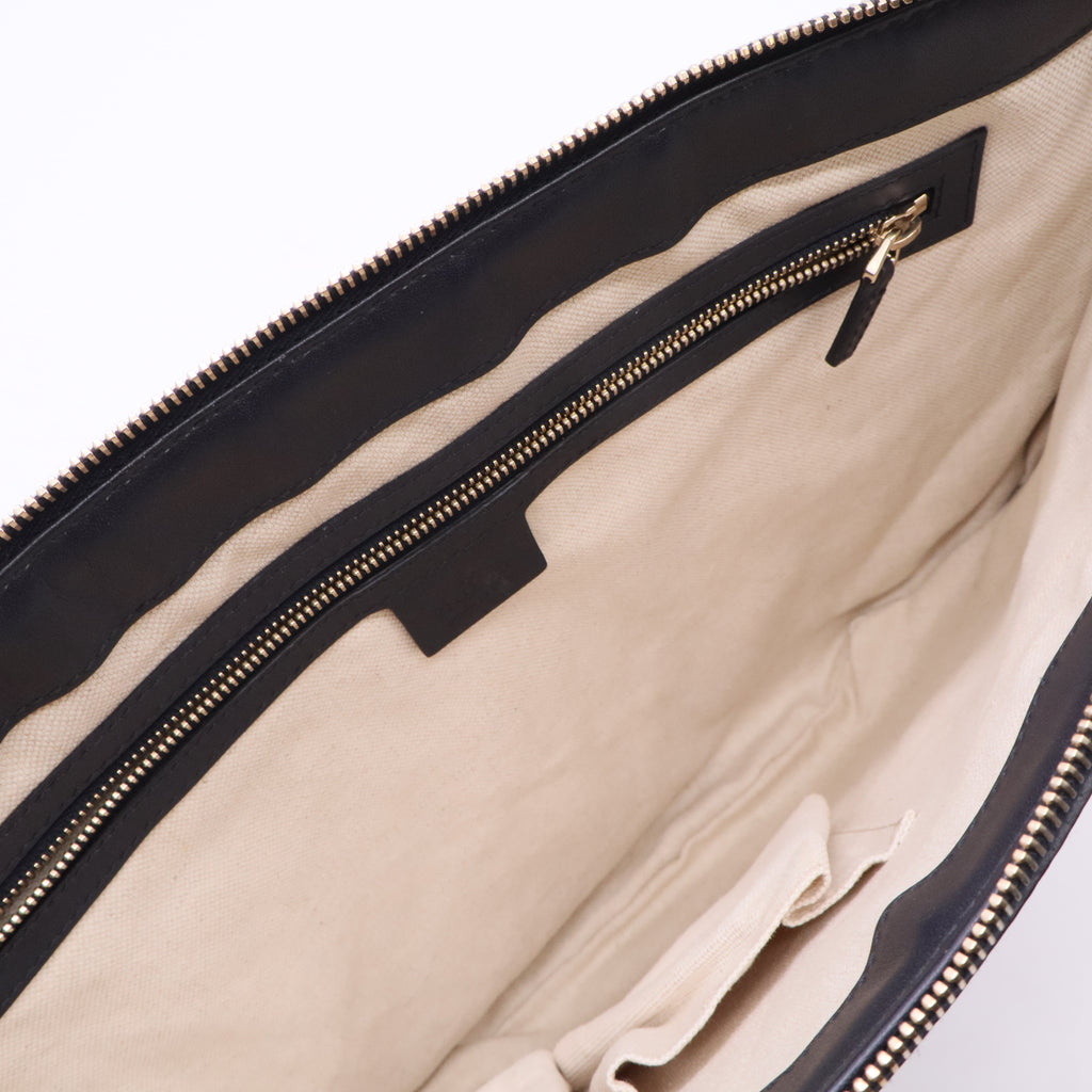 Monogram Vintage Web Medium Half Moon Hobo Navy
