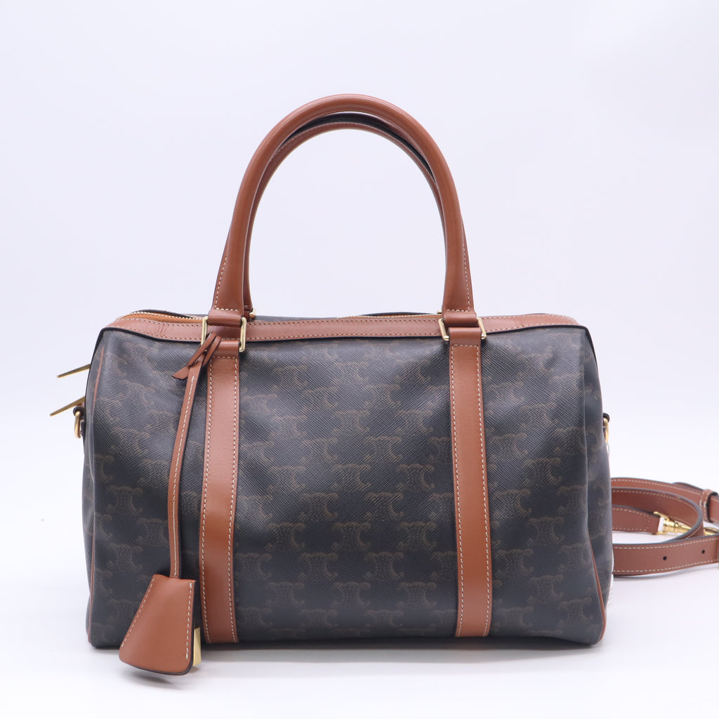 Celine Boston Bag Triomphe Coated Canvas Large twins LDZ1078