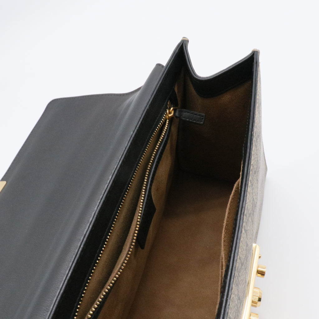 Padlock Shoulder Bag GG Coated Canvas and Leather Medium