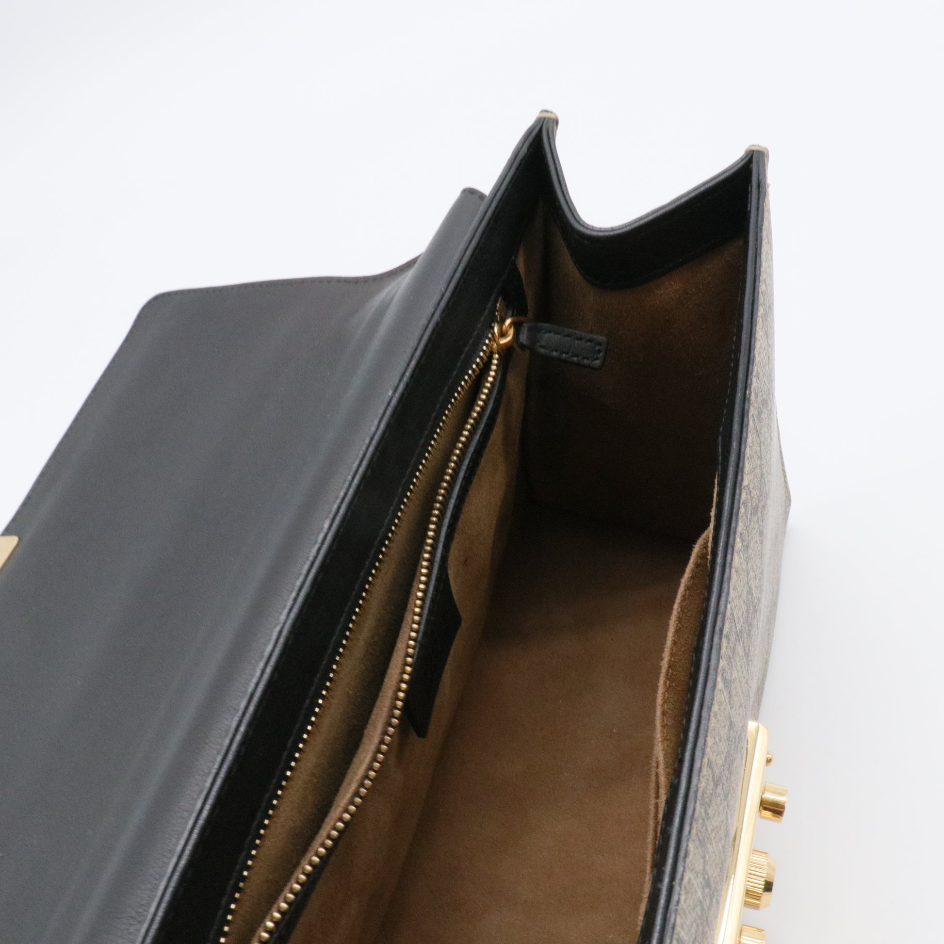 Padlock Shoulder Bag GG Coated Canvas and Leather Medium