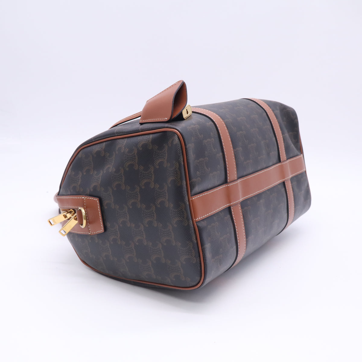 Celine Boston Bag Triomphe Coated Canvas Large twins LDZ1078