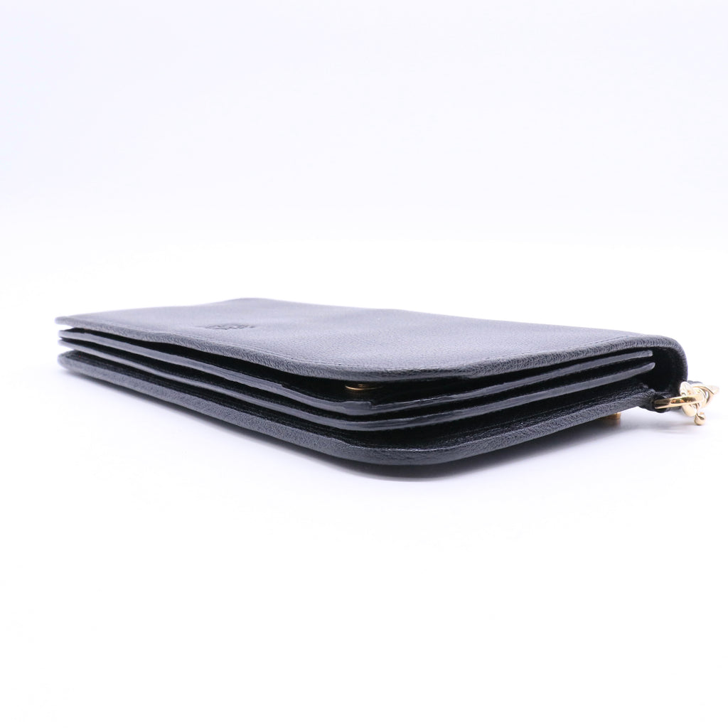 LOEWE Black Long Wallet twins W20857
