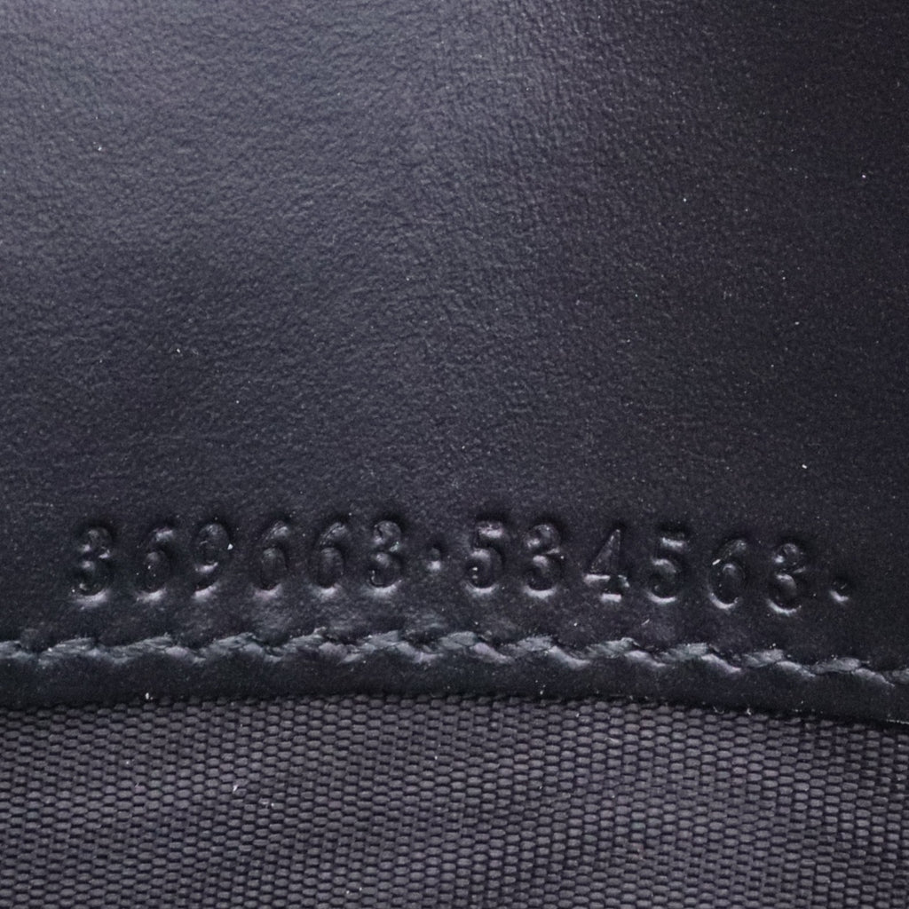 Gucci Black Guccissima Leather GG Icon Continental Wallet