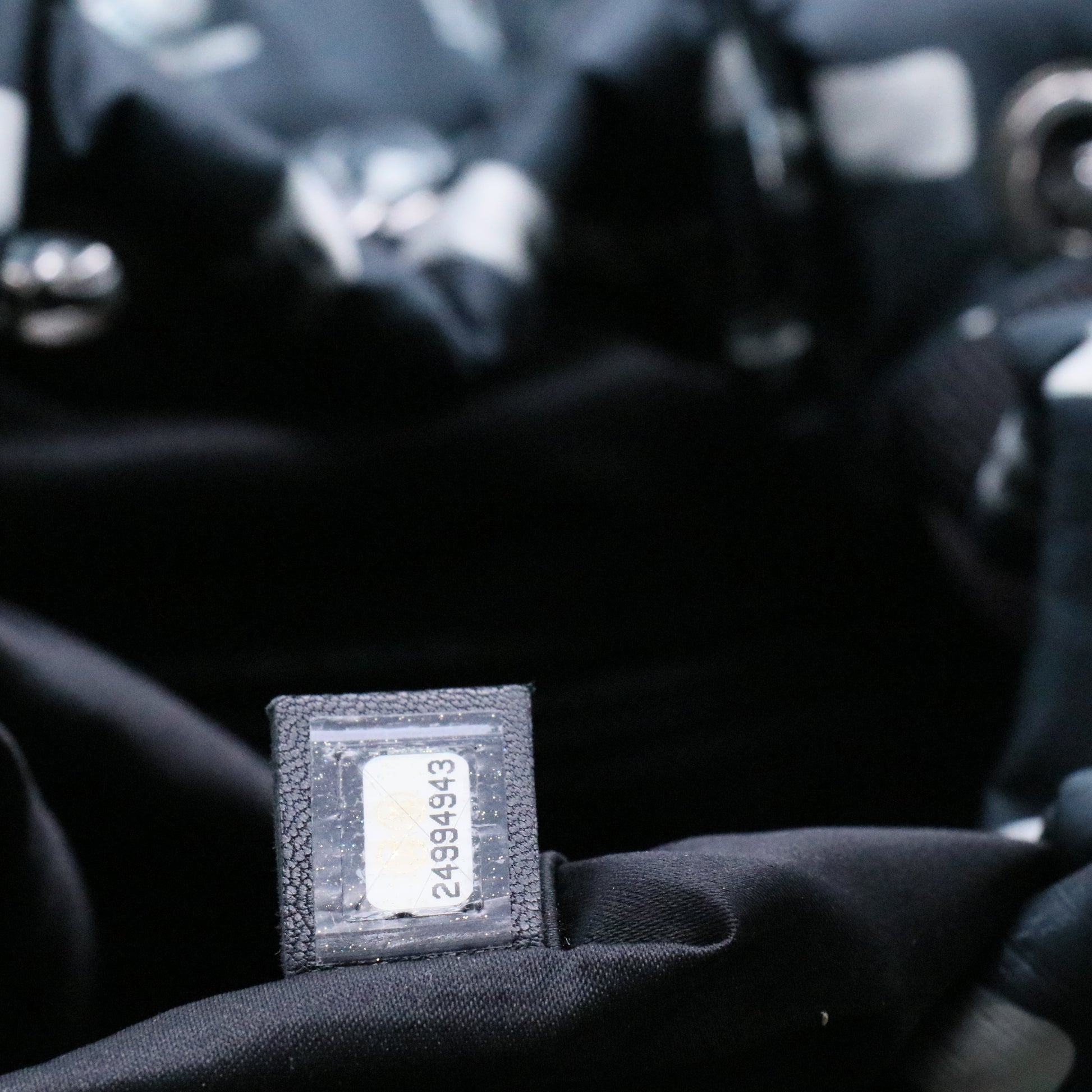 Chanel Sequin Nylon Lambskin Astronaut Essentials Backpack Black White Twins LDJ3140