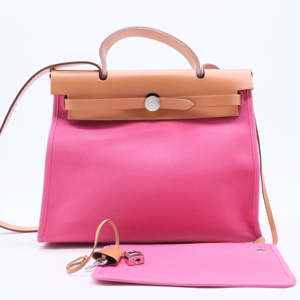 Toile Vache Hunter Herbag Zip 31 PM Rose Lipstick Natural B20404