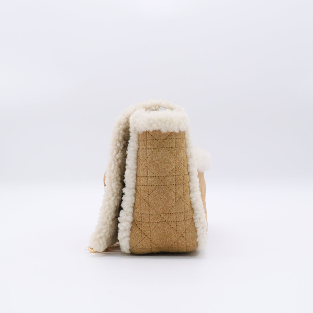 Shearling Cannage Large Caro Bag Camel twins