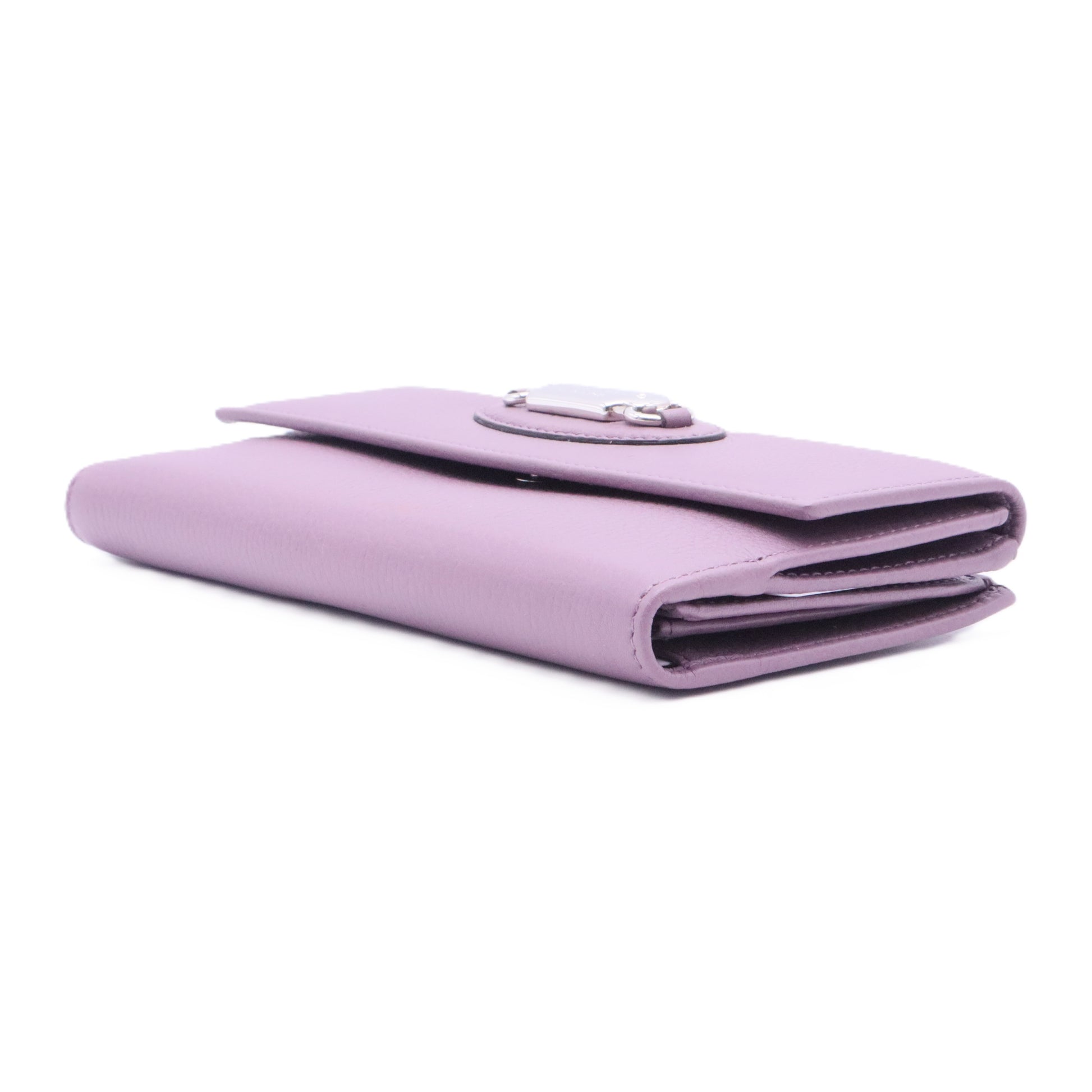 GUCCI Leather Continental Bifold Long Wallet Twins