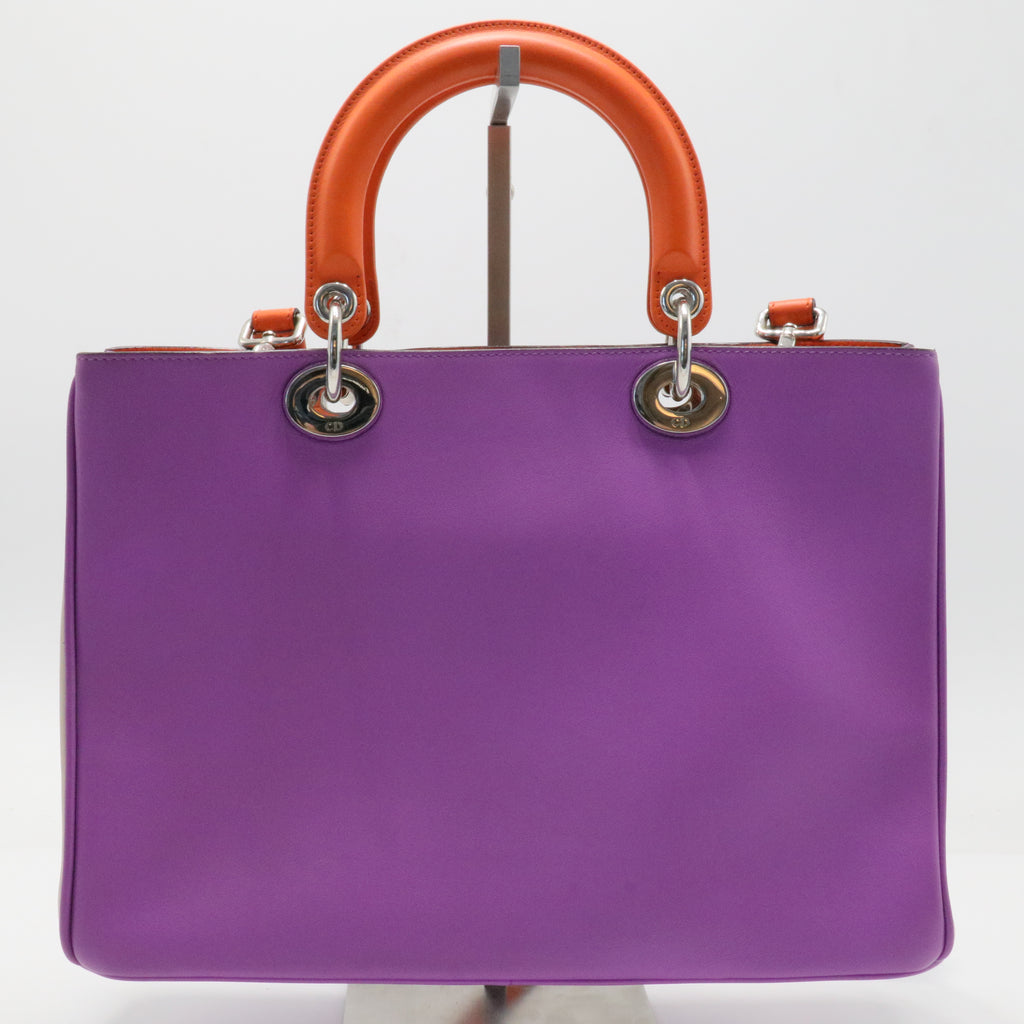 Smooth Calfskin Tri-Color Medium Diorissimo Tote Parme Sand