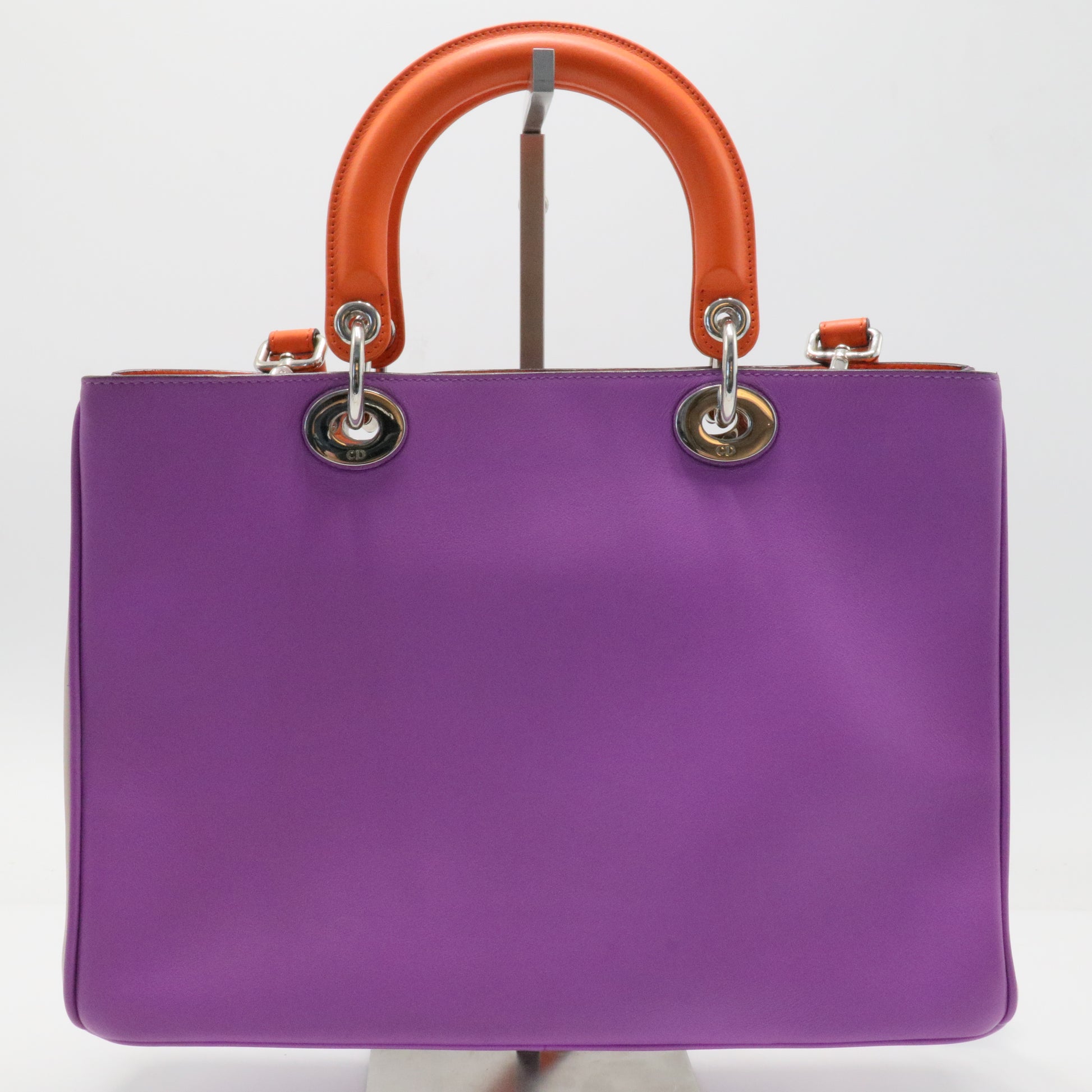 Smooth Calfskin Tri-Color Medium Diorissimo Tote Parme Sand